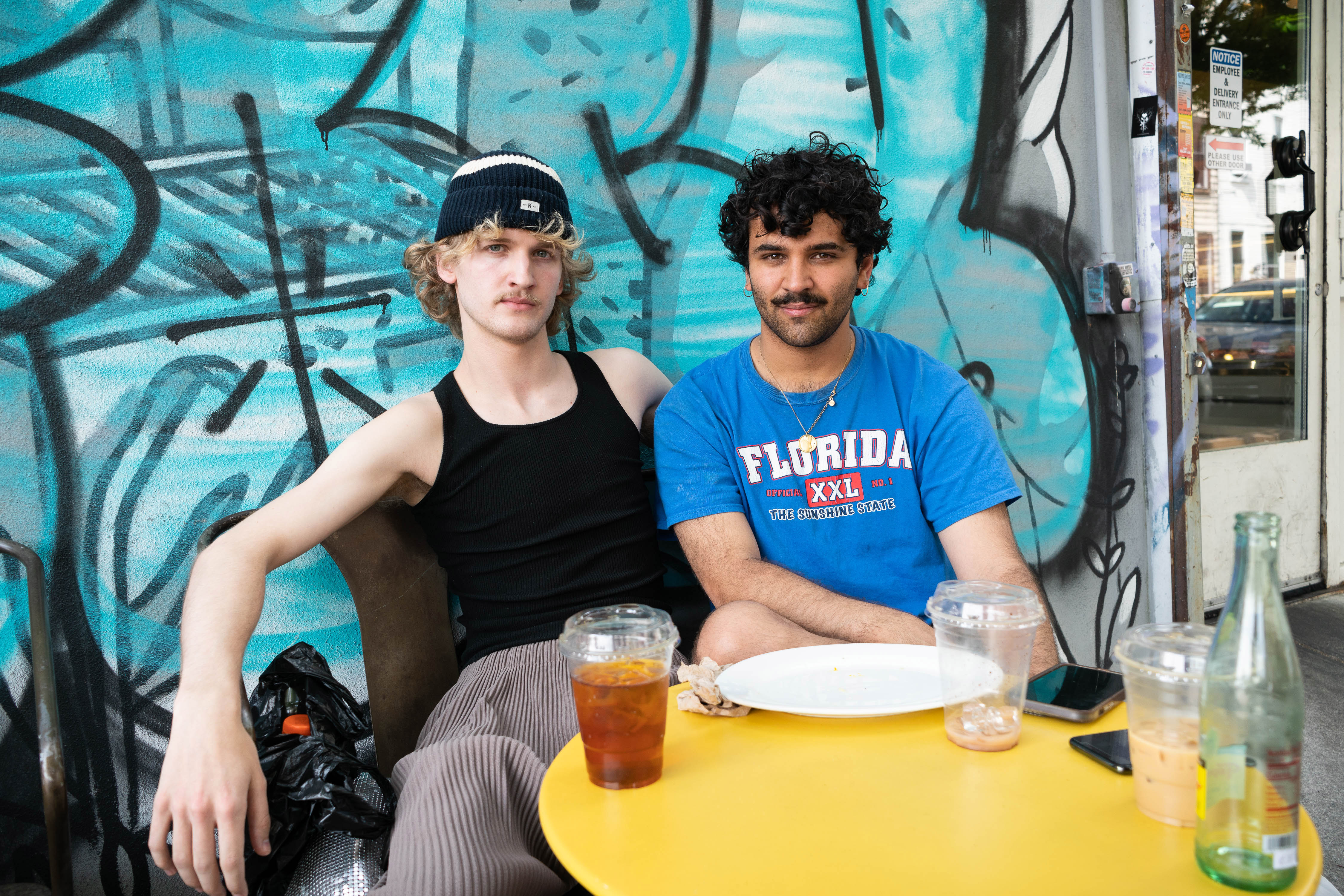 Roommates Jack Tufts and Joseph Caster in the Bushwick neighbourhood of Brooklyn. Photo / Ali Cherkis, The New York Times