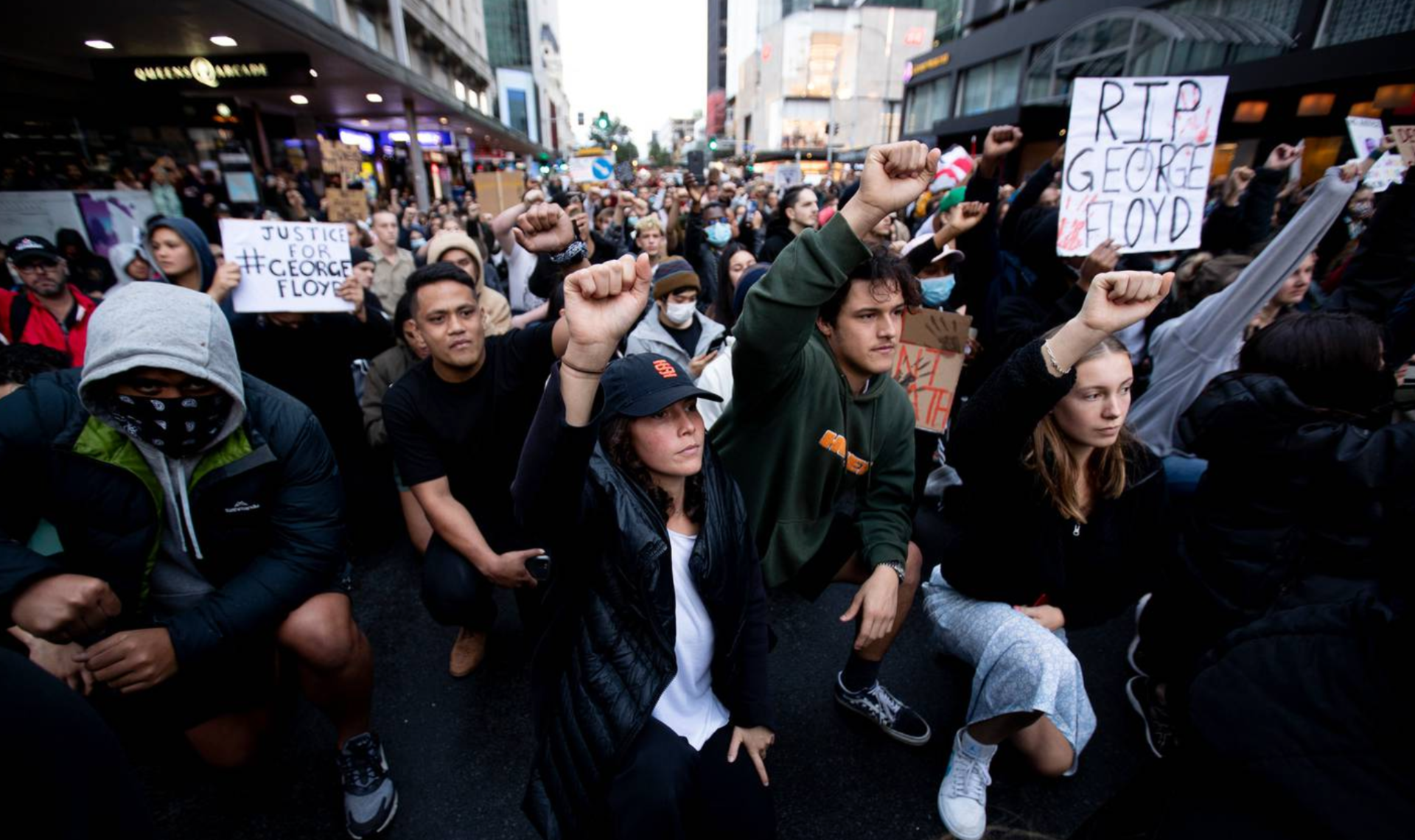 Director general of health Ashley Bloomfield said the marches on Monday, seen here in Auckland, broke the alert level 2 rules. Photo / Dean Purcell