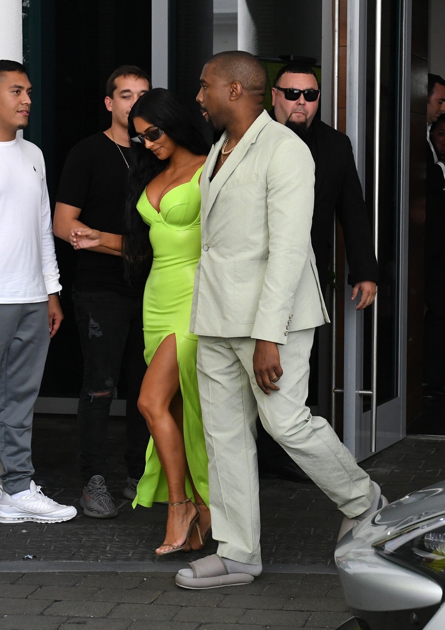 Kanye wore (too small) Yeezy slippers to 2 Chainz' wedding
