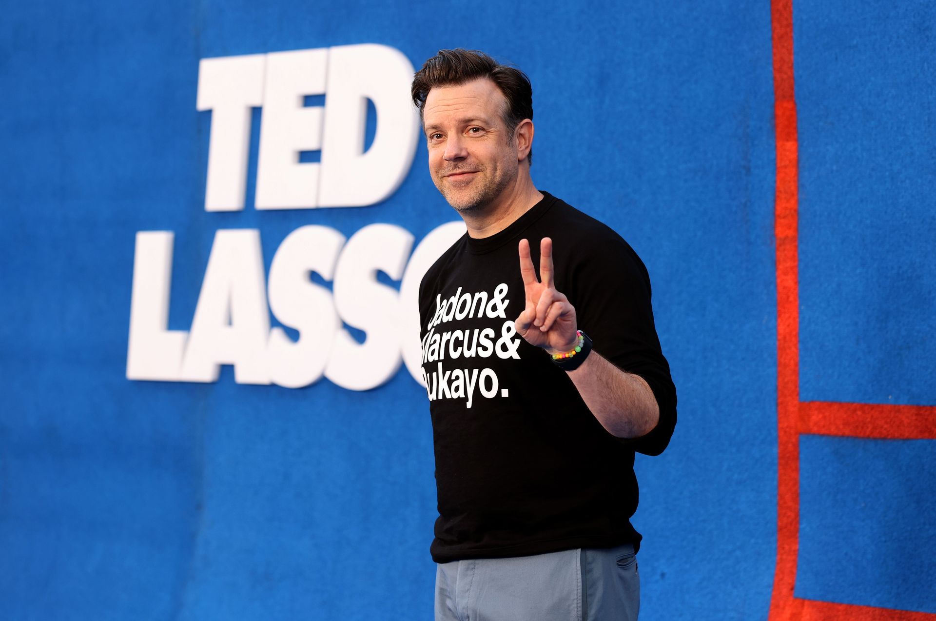 Ted Lasso star Jason Sudeikis has negotiated a very healthy pay rise for himself for the hugely popular show's second season. Photo / Getty Images
