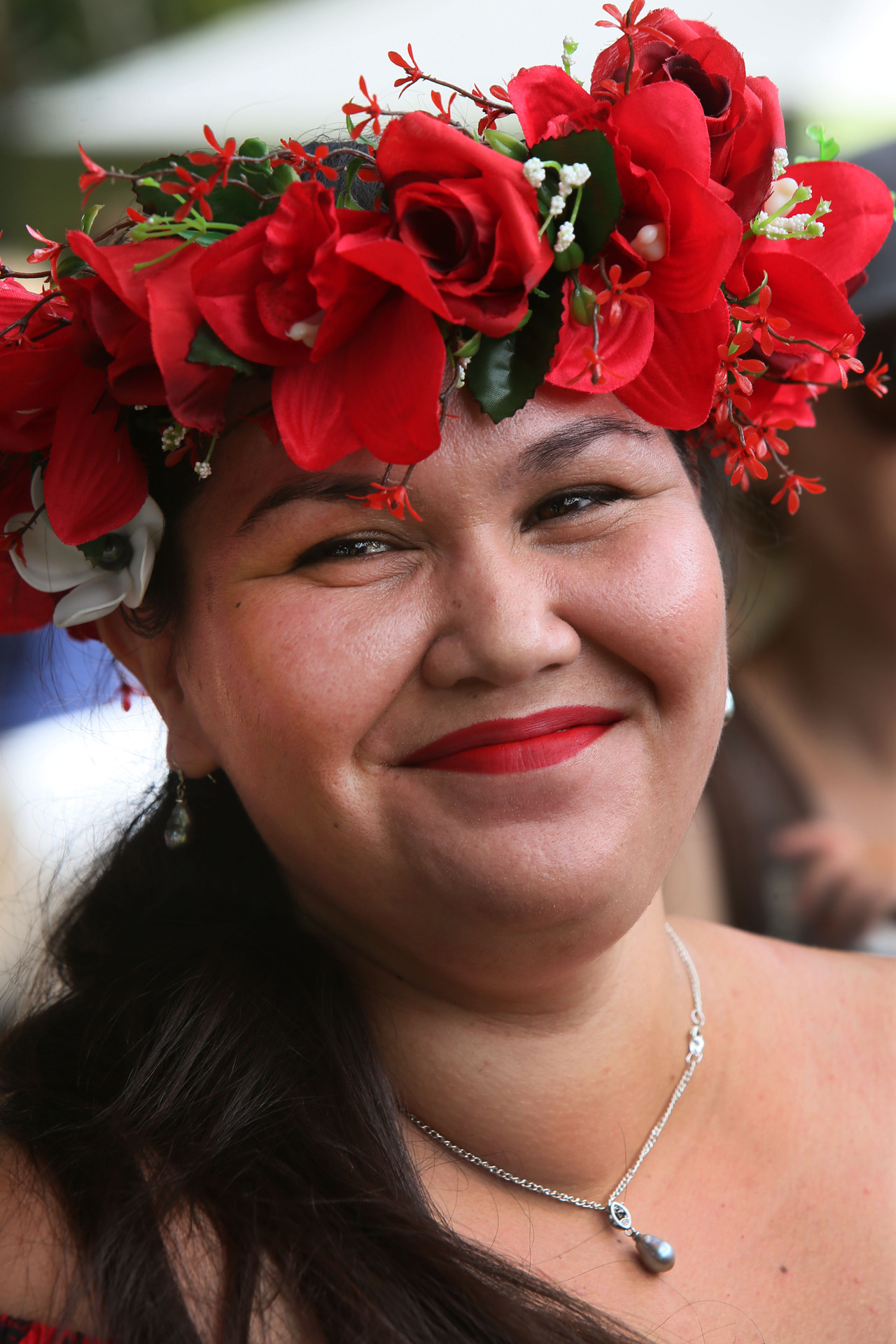 Chrissy Kupa-Wichman added Pacific flair to the day.
