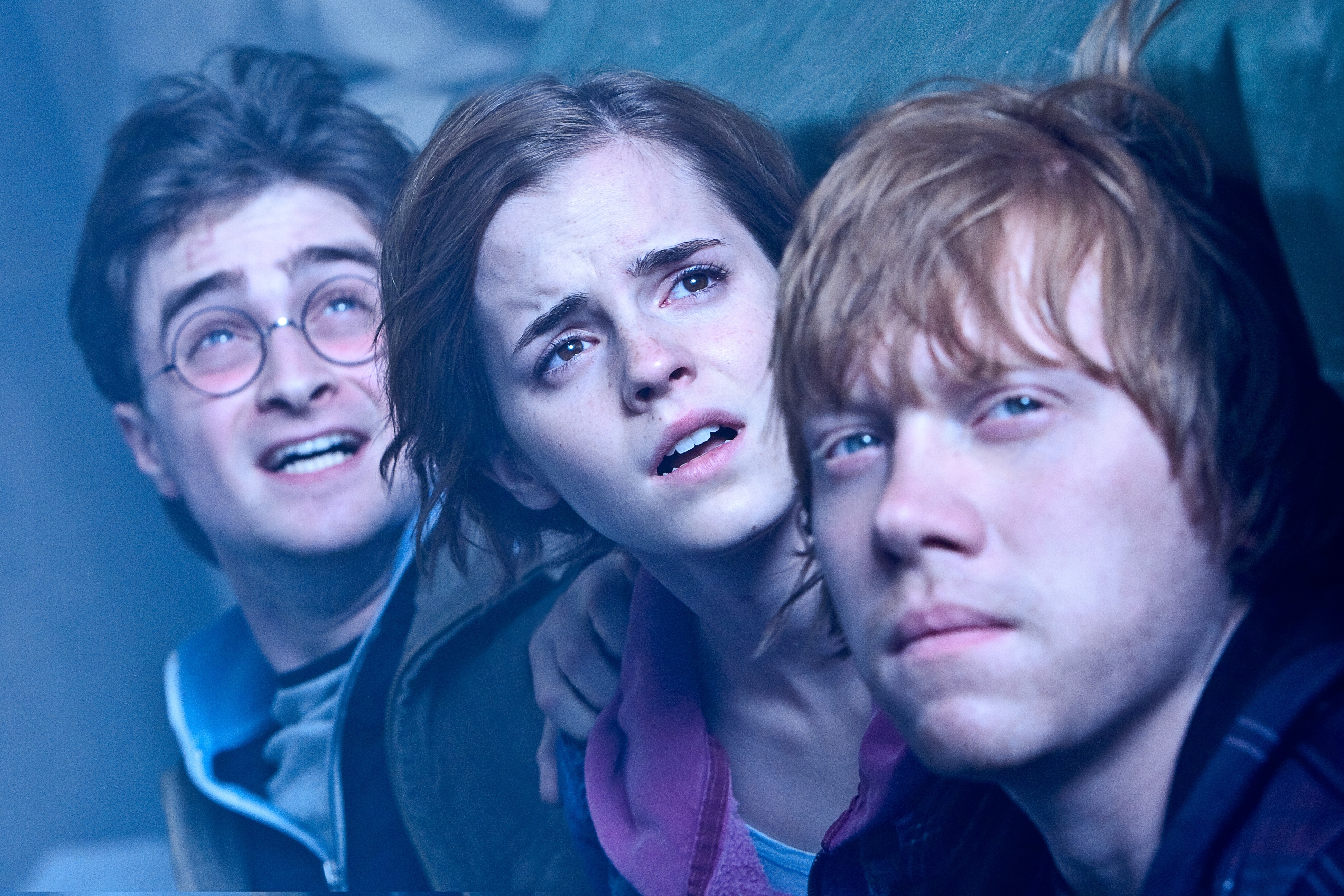 Daniel Radcliffe, Emma Watson and Rupert Grint starred in the Harry Potter films.