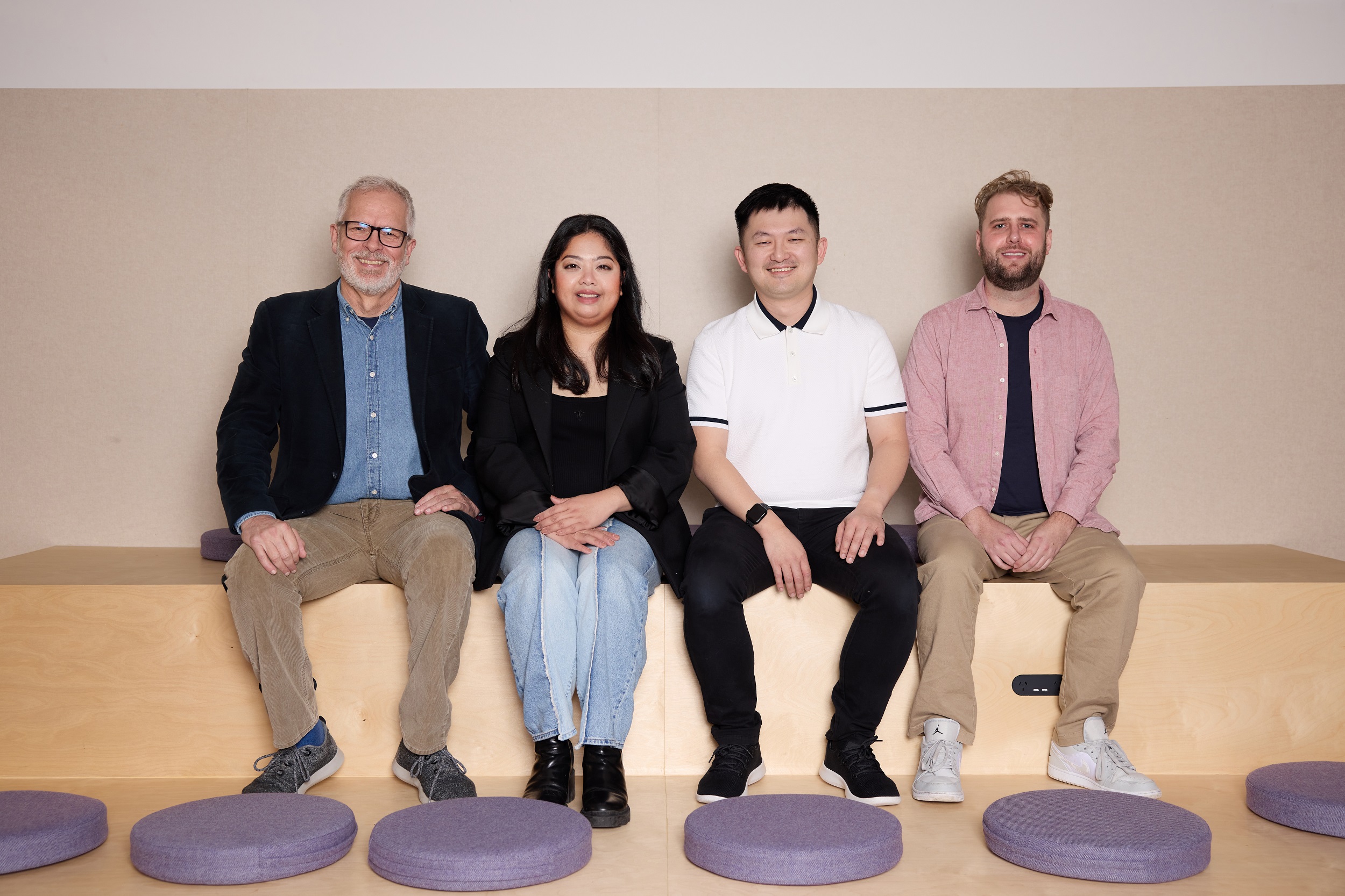 Kami co-founders (from left) Bob Drummond, Alliv Samson, Hengjie Wang and Jordan Thoms.