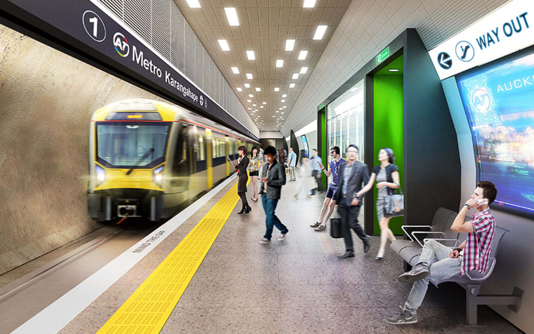 Artist's impression of what the Karanga-a-Hape station will look like once it opens. Photo / Supplied