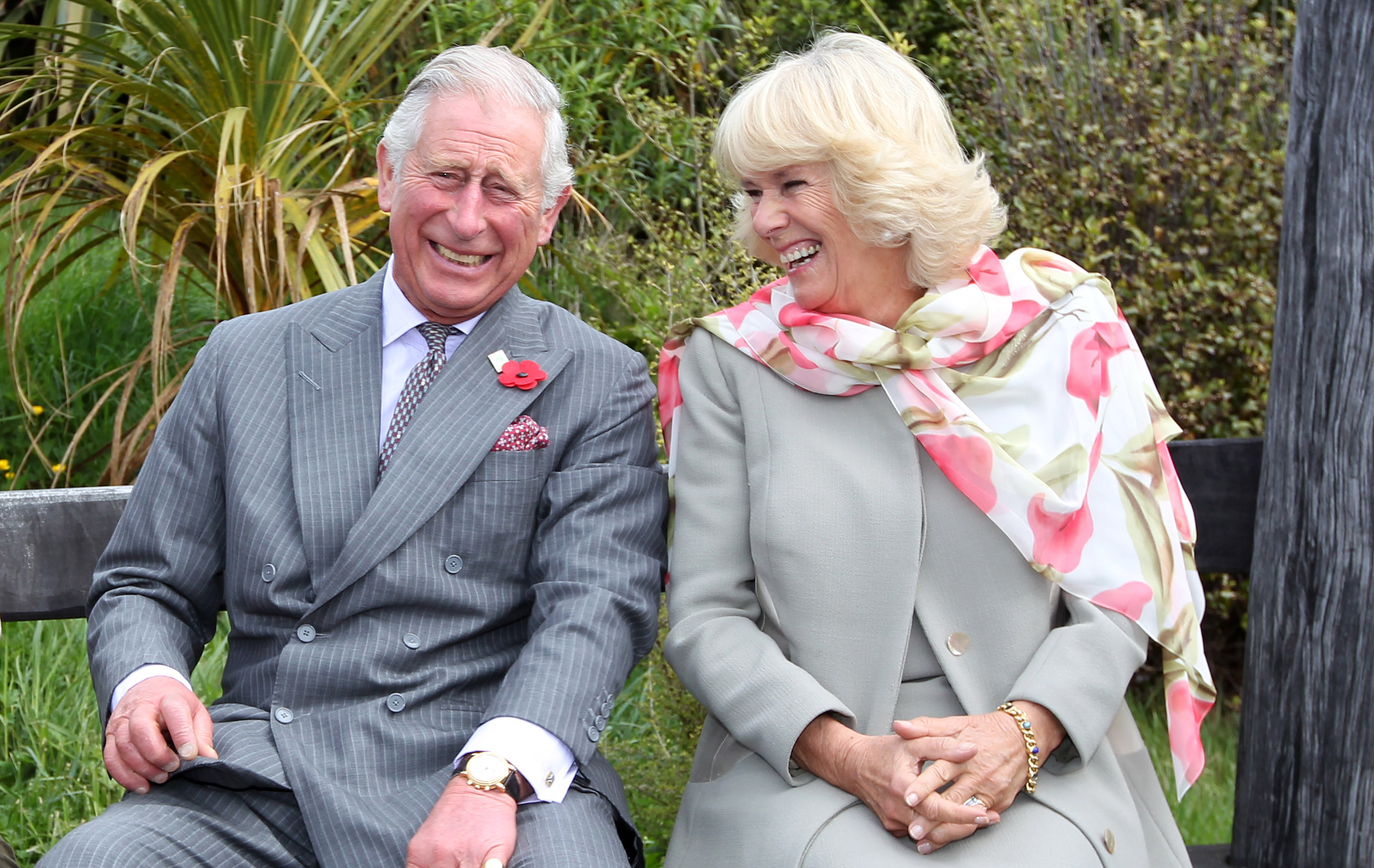 Charles and Camilla pictured in 2015 during their visit to the Orokonui Ecosanctuary in Dunedin. Photo / Getty Images