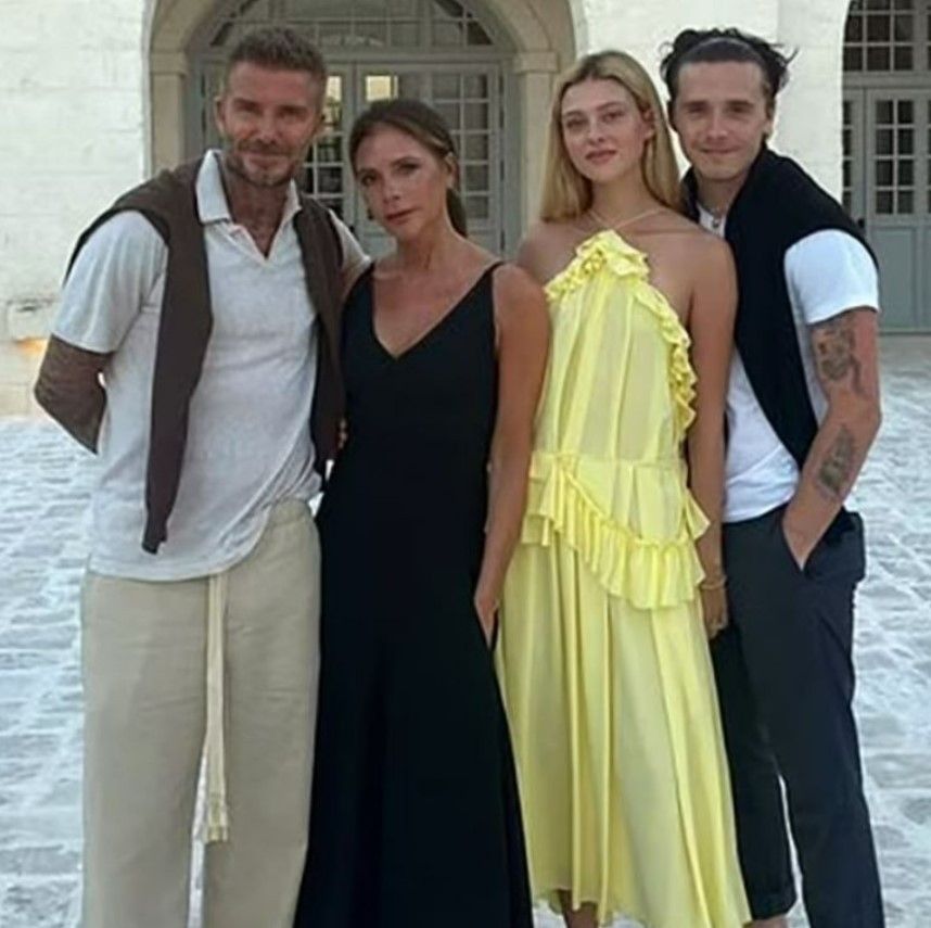 David Beckham, Victoria, Nicola Peltz and Brooklyn Beckham. Photo / Instagram