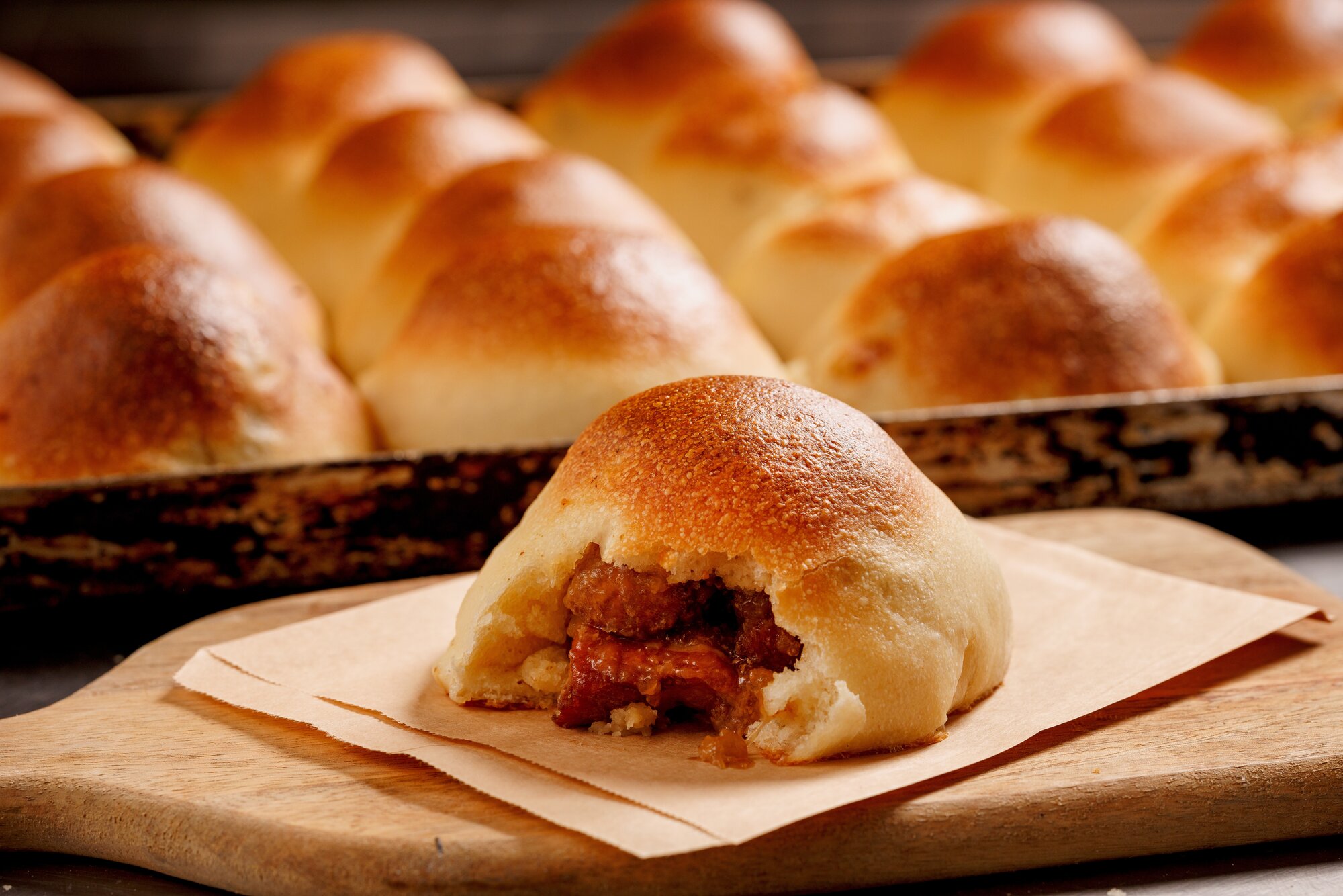The very popular BBQ pork buns from Hong Kong Bakery – one of 2026's Top 100 Iconic Auckland Eats. Photo / Babiche Martens