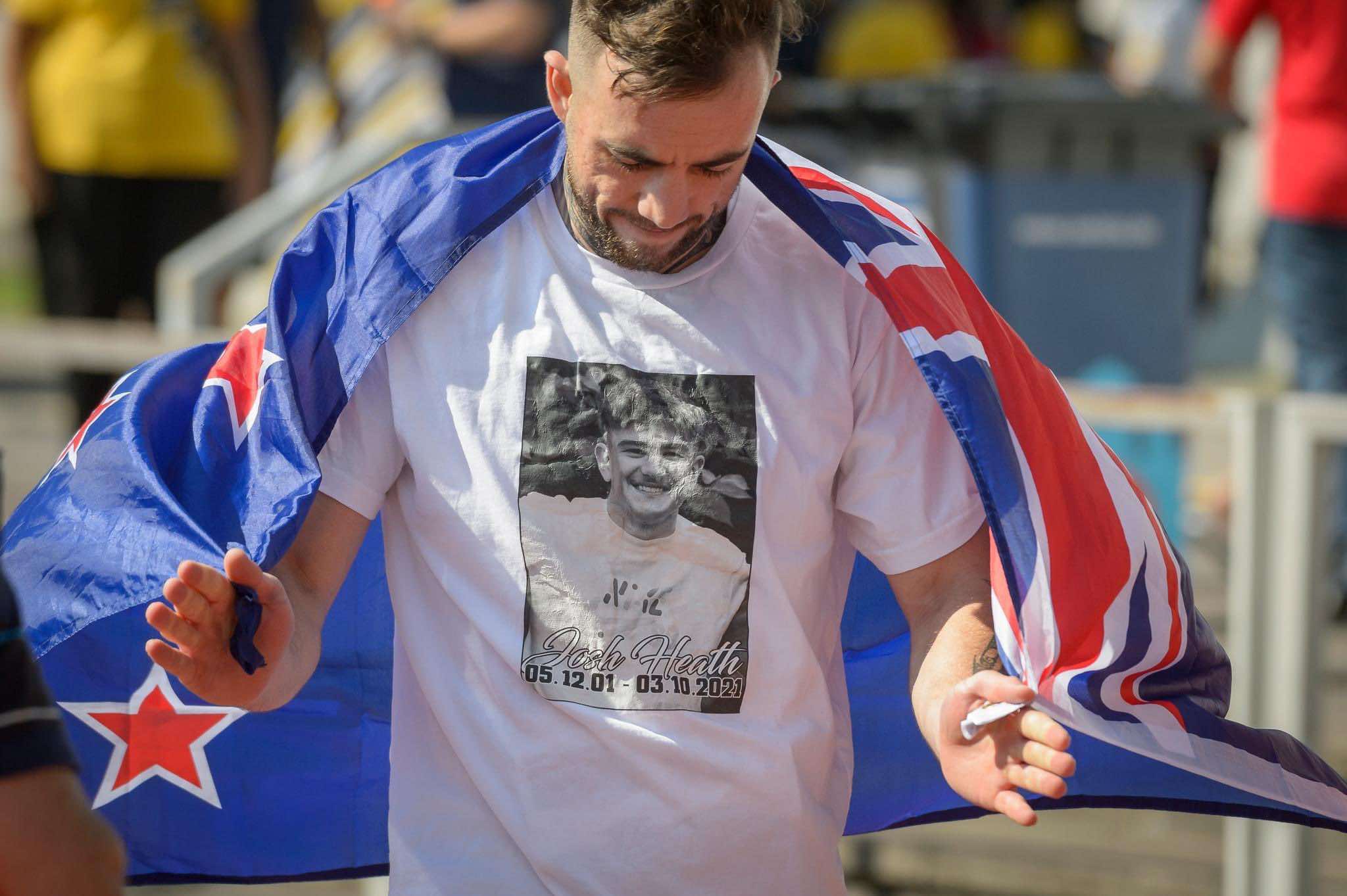 Jack Church won the 100m sprint at the 2023 Invictus Games, with Josh Heath's heart in his chest. Photo / Supplied