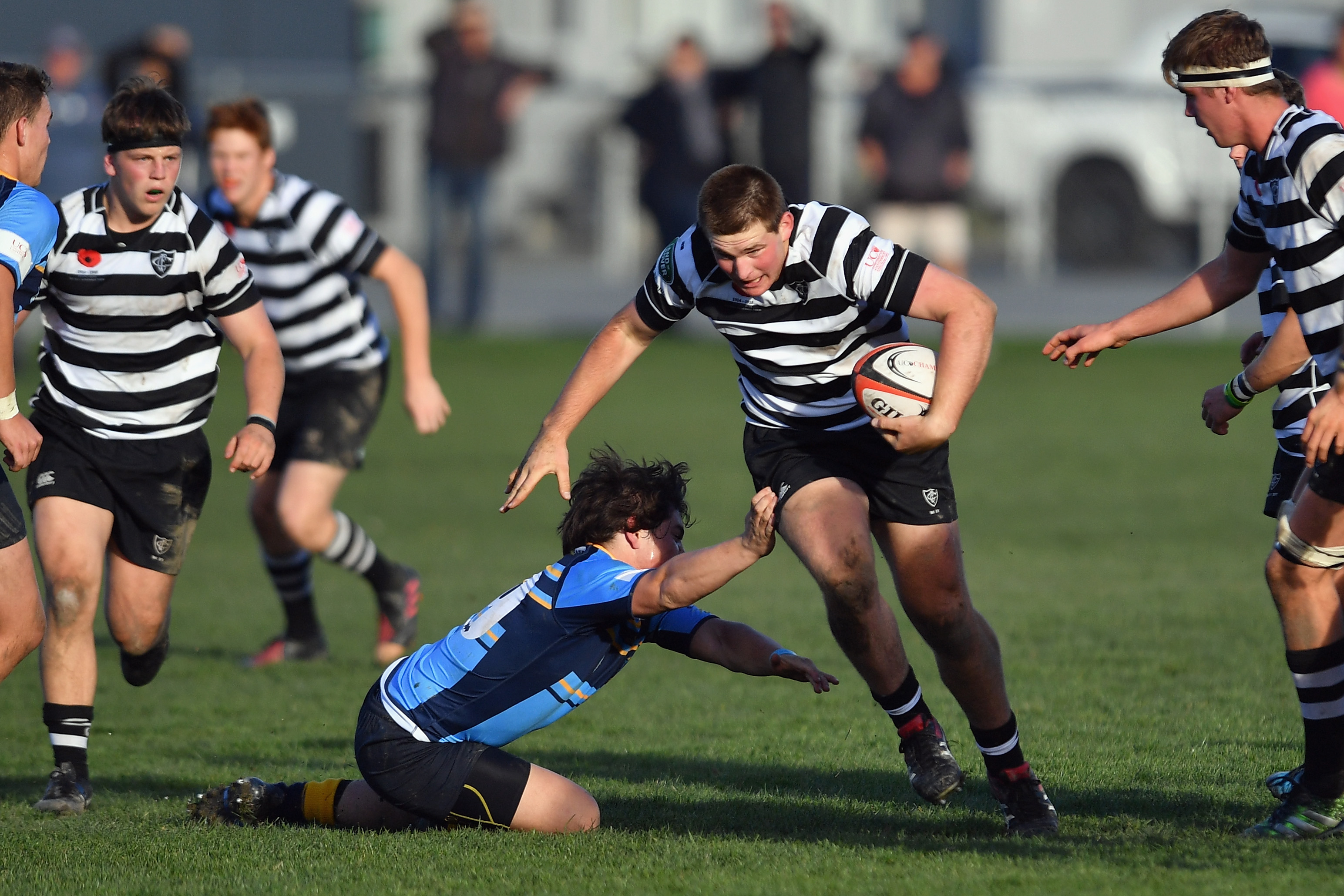 Lachie Gunson playing for Christ's College in 2018. Photo / Getty Images