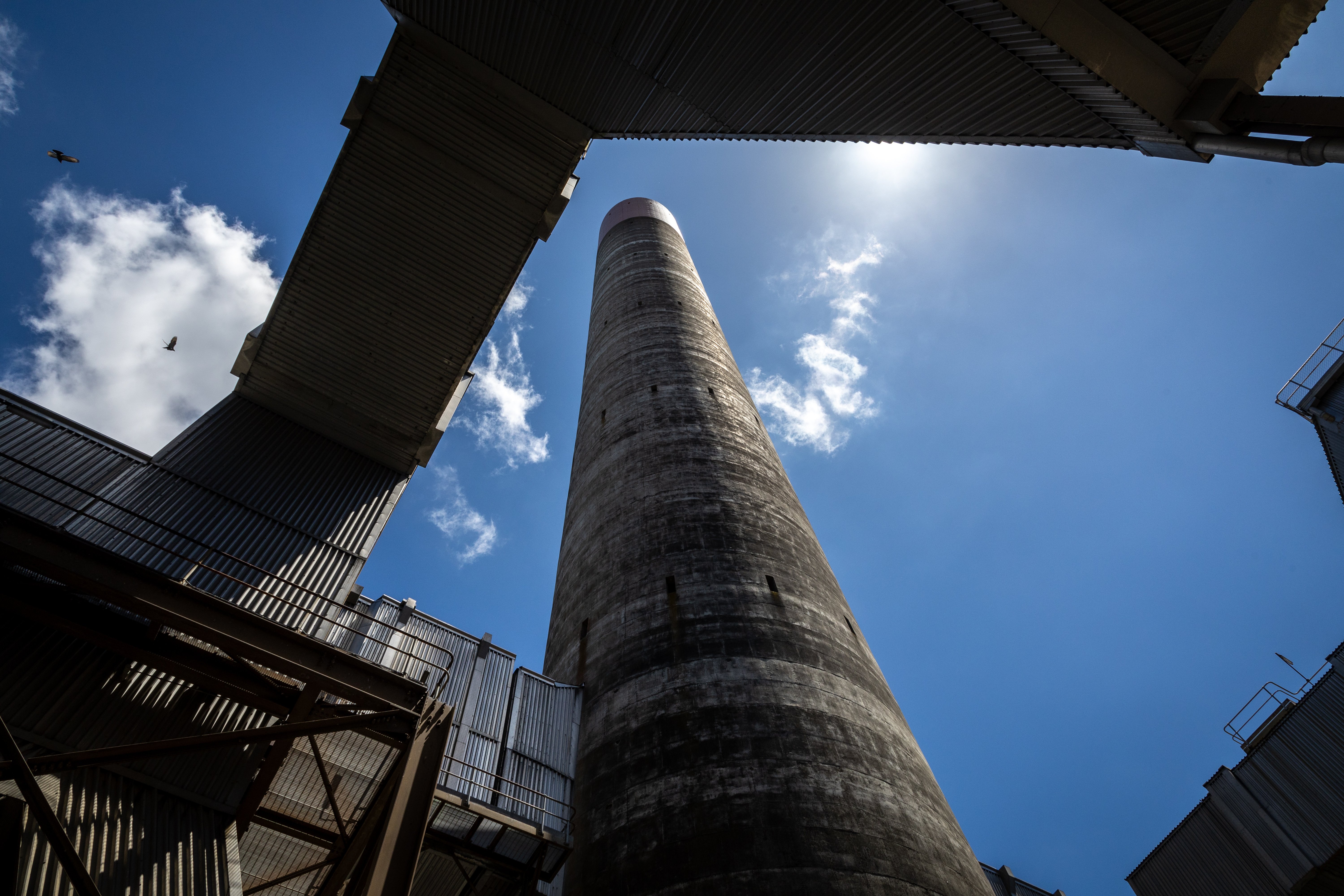 A close-up view of a stack at Genesis Energy's Huntly Power Station. Photo / NZME