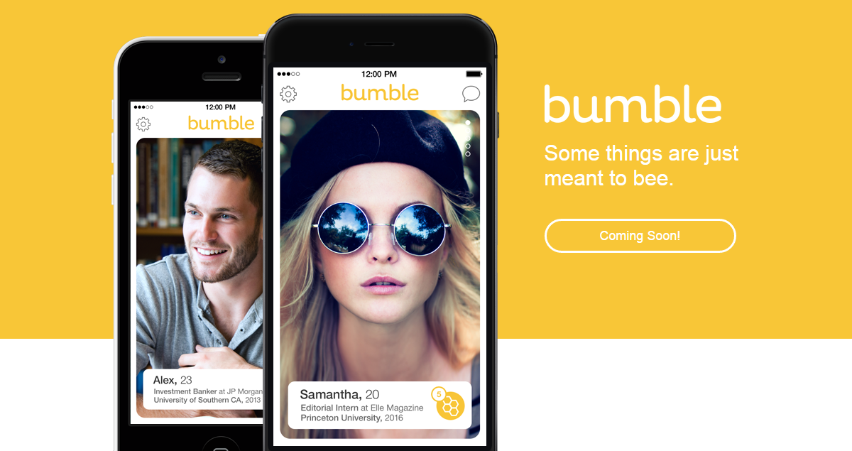 The Bumble app allows women to make the first move. Photo / Bumble