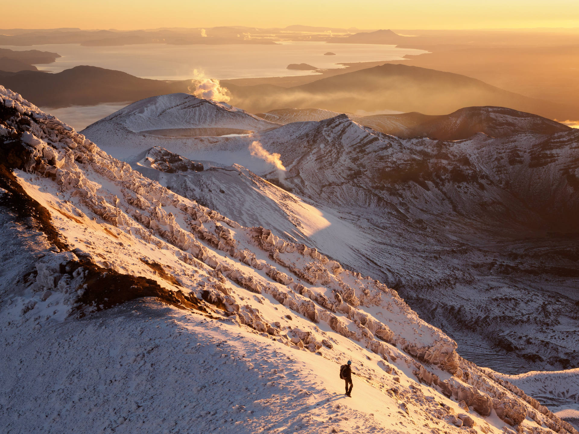 Adrift Tongariro's private guided tour lets walkers experience crossing under the night stars and breaking morning light. Photo / supplied