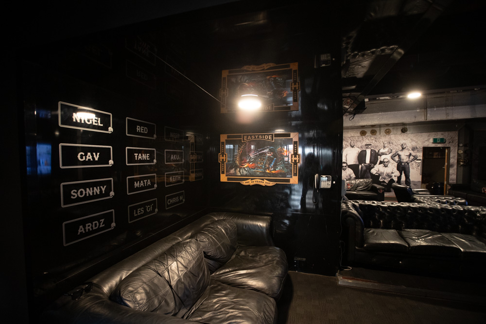 A wall in the lounge bears the names of members who have died. Photo / Jason Dorday