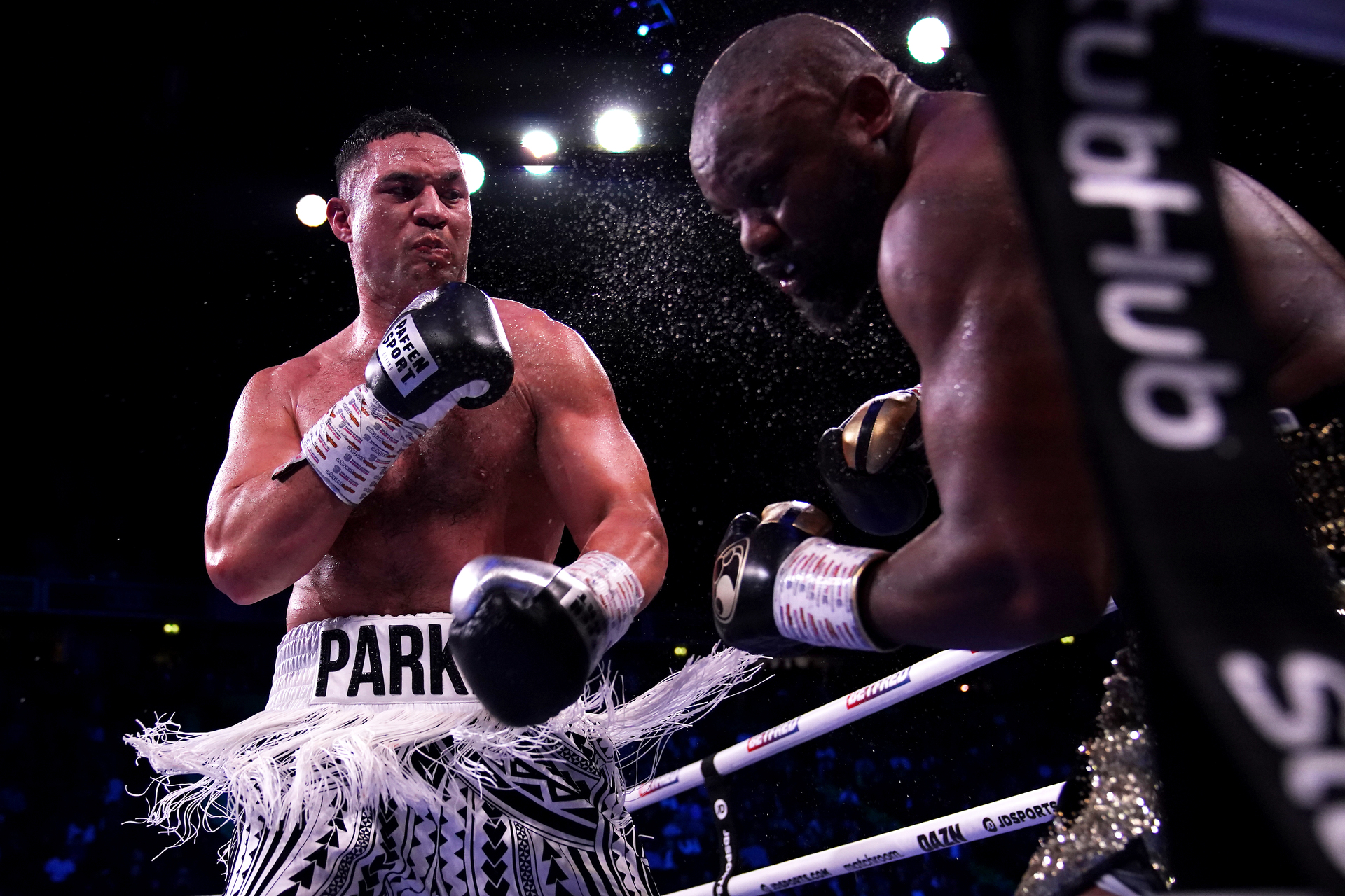Joseph Parker dominated Derek Chisora during a unanimous points victory. Photo / Getty