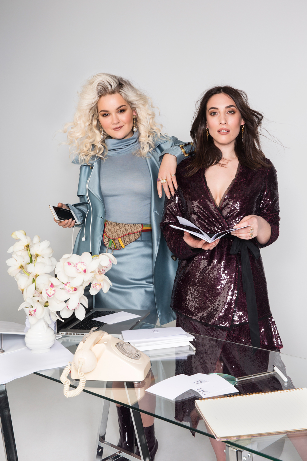 Jessica Grubisa and Madeleine Harman photographed for Viva 2016. Photo / Guy Coombes