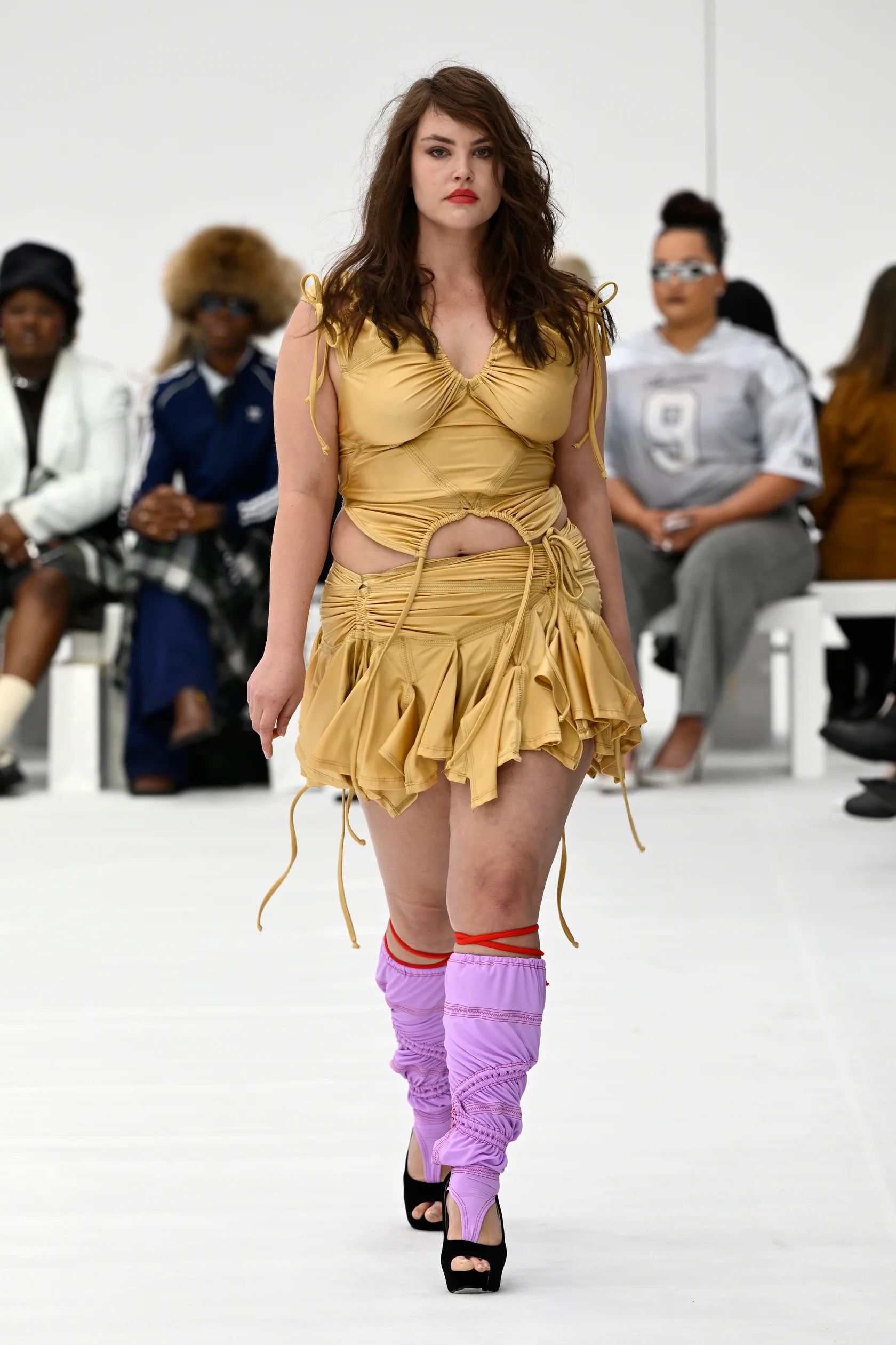 Emily Watson's avant-garde experimentations with swimwear have made a splash. 