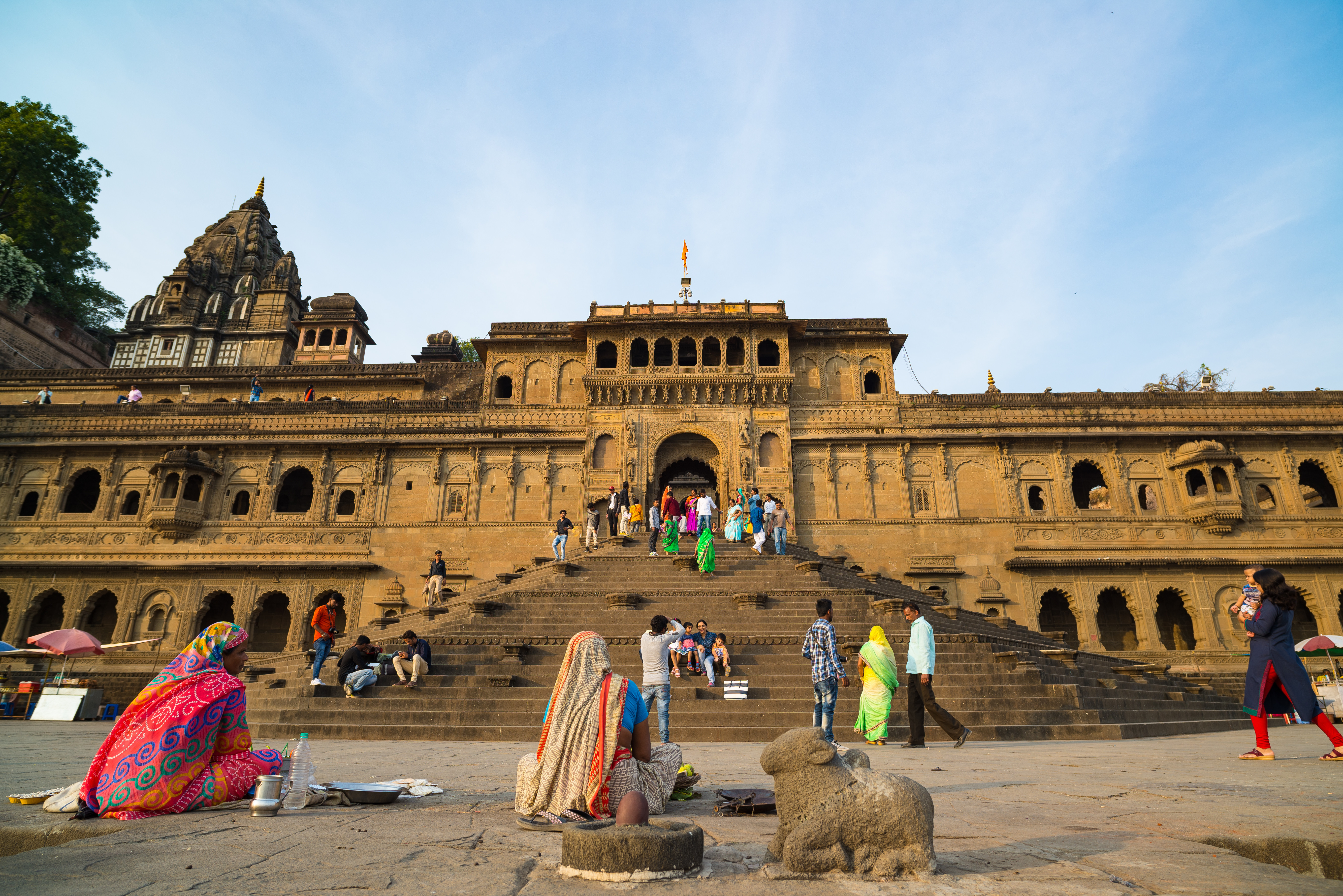 Maheshwar's ghats, temples, and palaces on the Narmada River are often associated with Queen Ahilyabai Holkar. Photo / 123rf