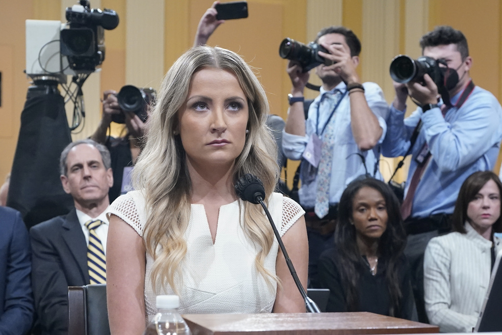 Sarah Matthews, former White House deputy press secretary, arrives as the House select committee investigating the January 6 attack on the US Capitol holds a hearing in Washington on July 21, 2022. Photo / AP