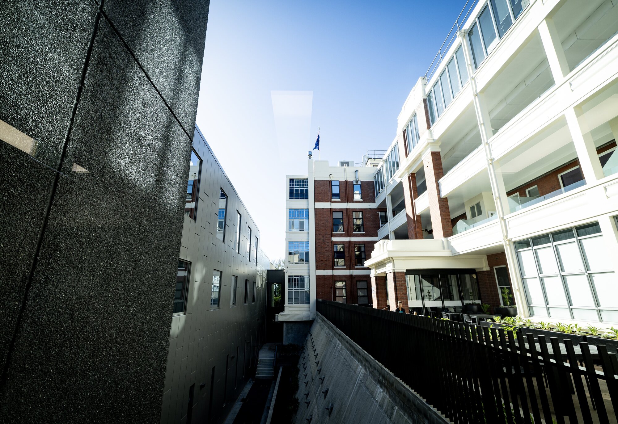 Old on the right, new on the left – Allevia Hospital Epsom. Photo / Dean Purcell