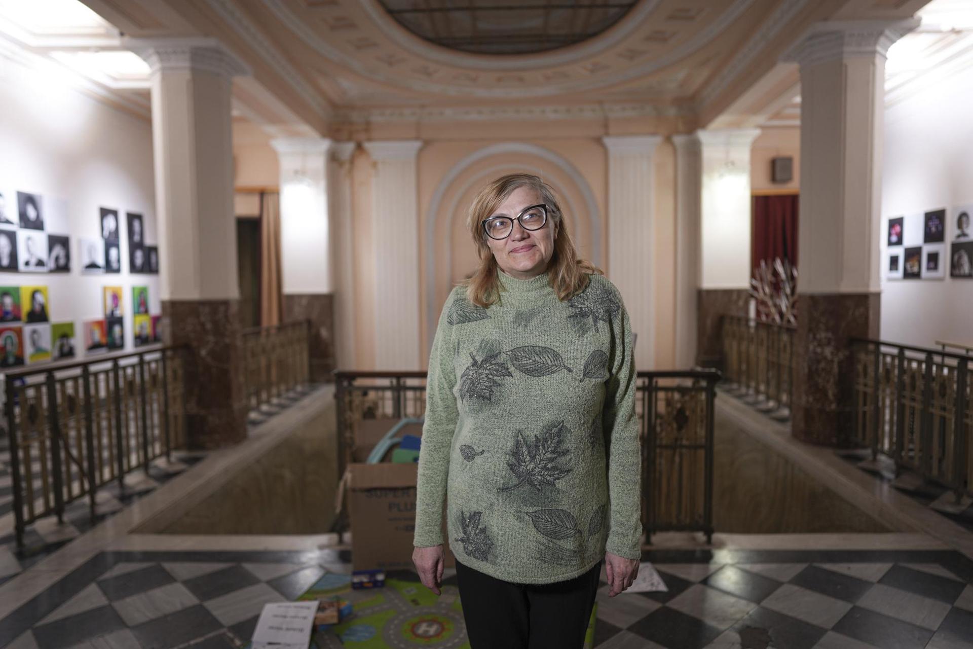Galina Kutnyakova, teacher and survivor of the bombing at the Donetsk Academic Regional Drama Theatre in Mariupol. Photo / AP