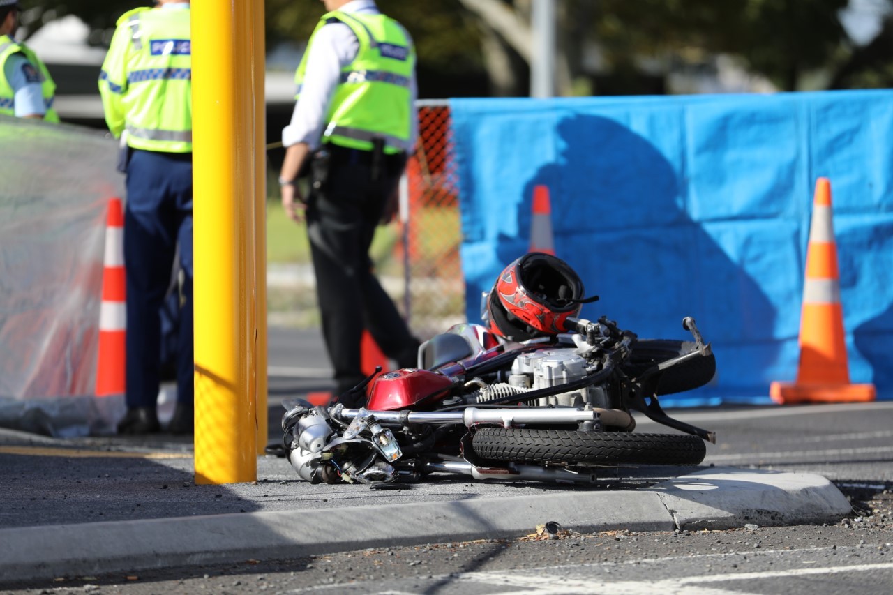Motorcylists are 164 times more likely than vehicle occupants to be hospitalised after a crash, and the cause is commonly drivers not seeing them when they turn. Photo / Hayden Woodward