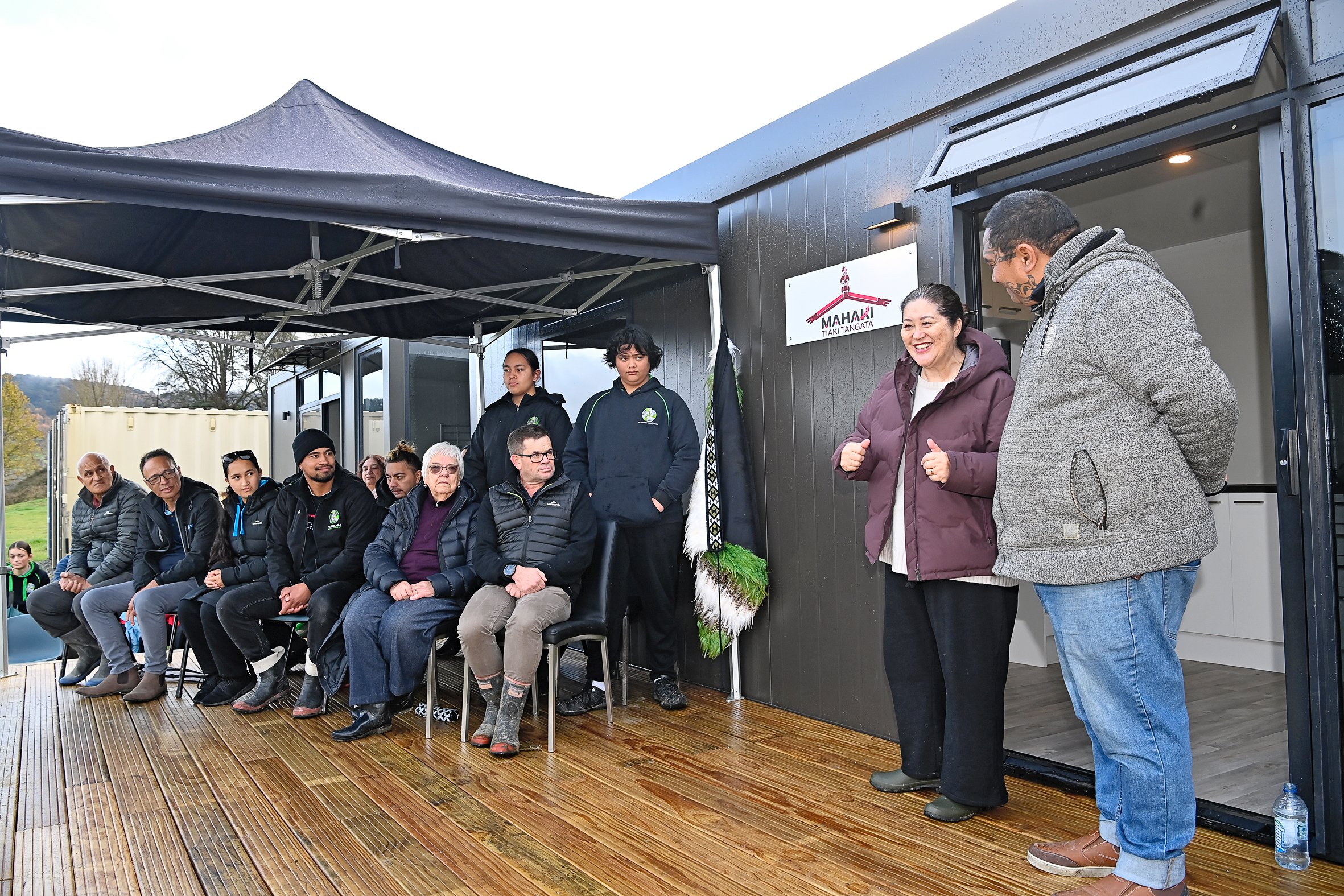 Governor-General Dame Cindy Kiro at the opening of the Mahaki Tiaki Tangata evacuation centre at Te Karaka on Friday. Photo / Paul Rickard