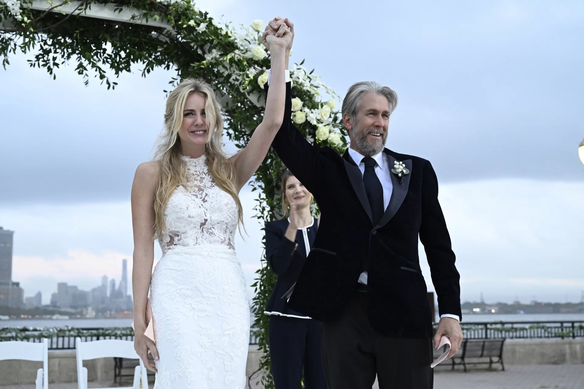 Justine Lupe as Willa Ferreyra and Alan Ruck as Connor Roy in Episode 3 of 'Succession'.