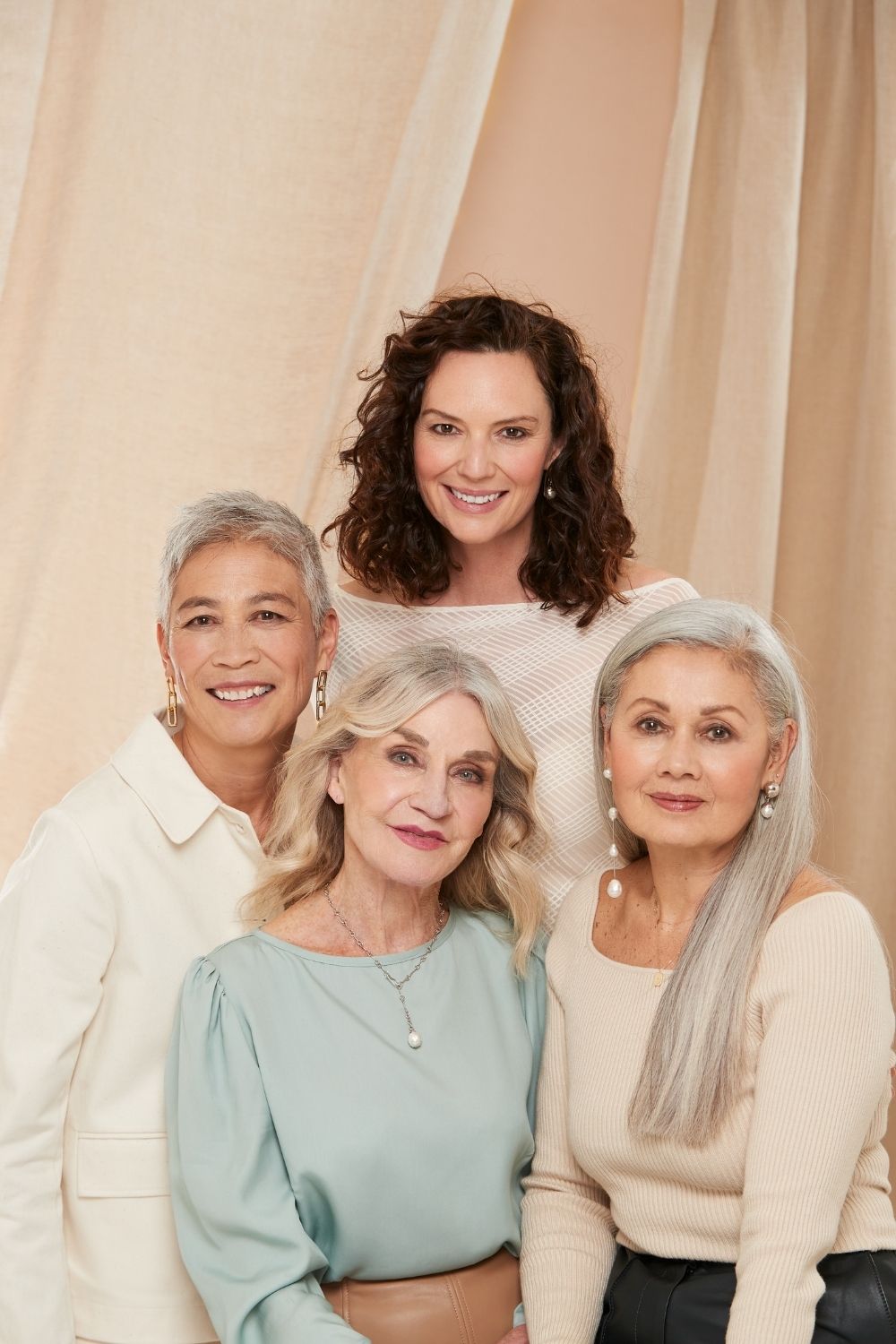 “You can get a super polished look whatever your age, just don’t pile on a tonne of makeup. Keep it soft but don’t be afraid to add a pop of colour on the cheeks. A little brown eyeliner goes a long way,” says makeup artist Shirley Simpson. Photo / Hone Hernandez