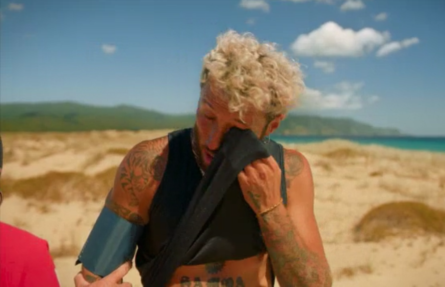 It was a close call for Lance Savali who had to be checked by a medic when his heart suddenly started beating out of rhythm. Photo / TVNZ