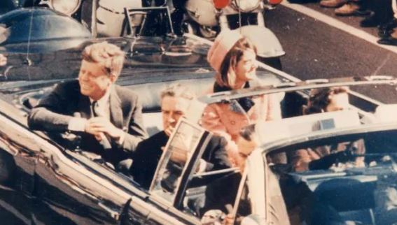 The President and First Lady in the car, moments before JFK was assassinated.
