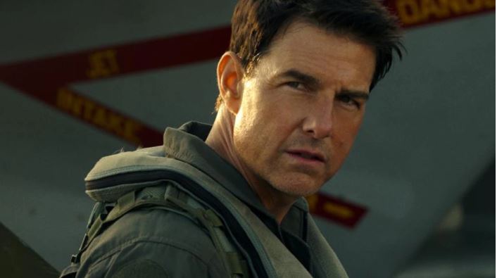 Tom Cruise exudes boyish charm in Top Gun: Maverick.
