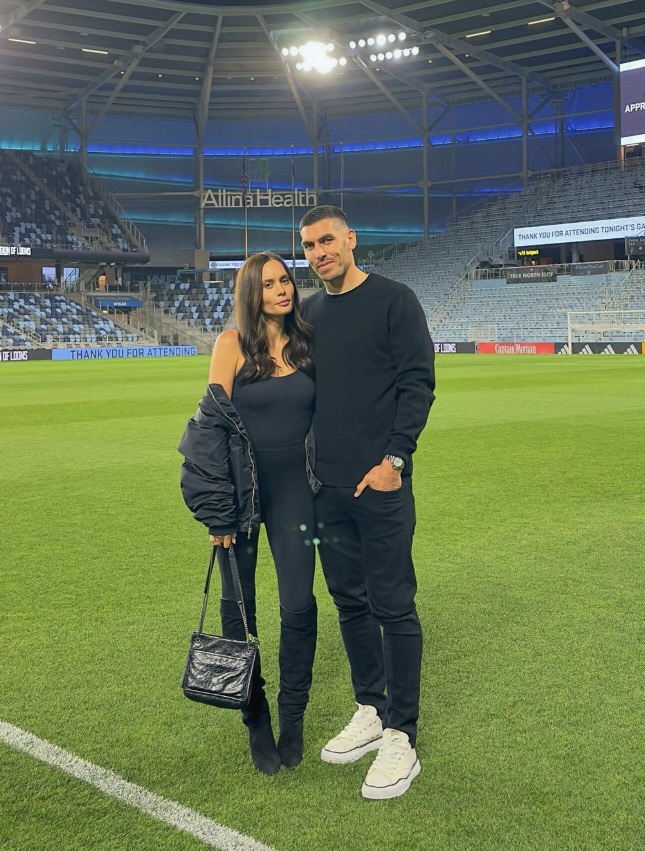 Libby and Michael Boxall at Allianz Stadium in St Paul.   