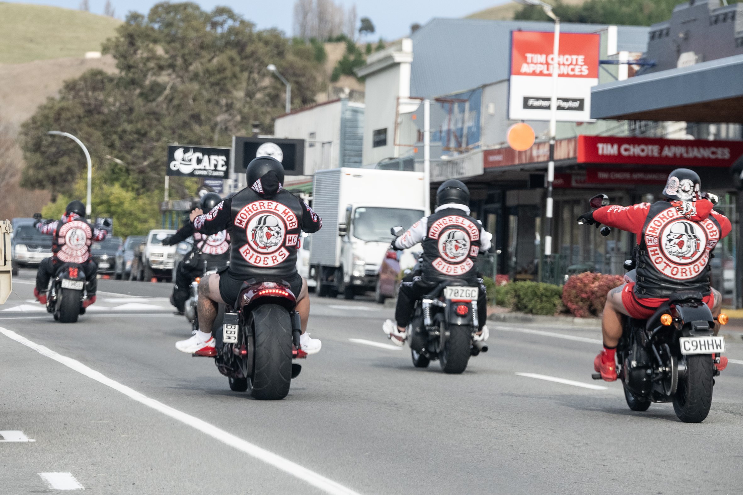 Mongrel Mob members. Photo / Connull Lang