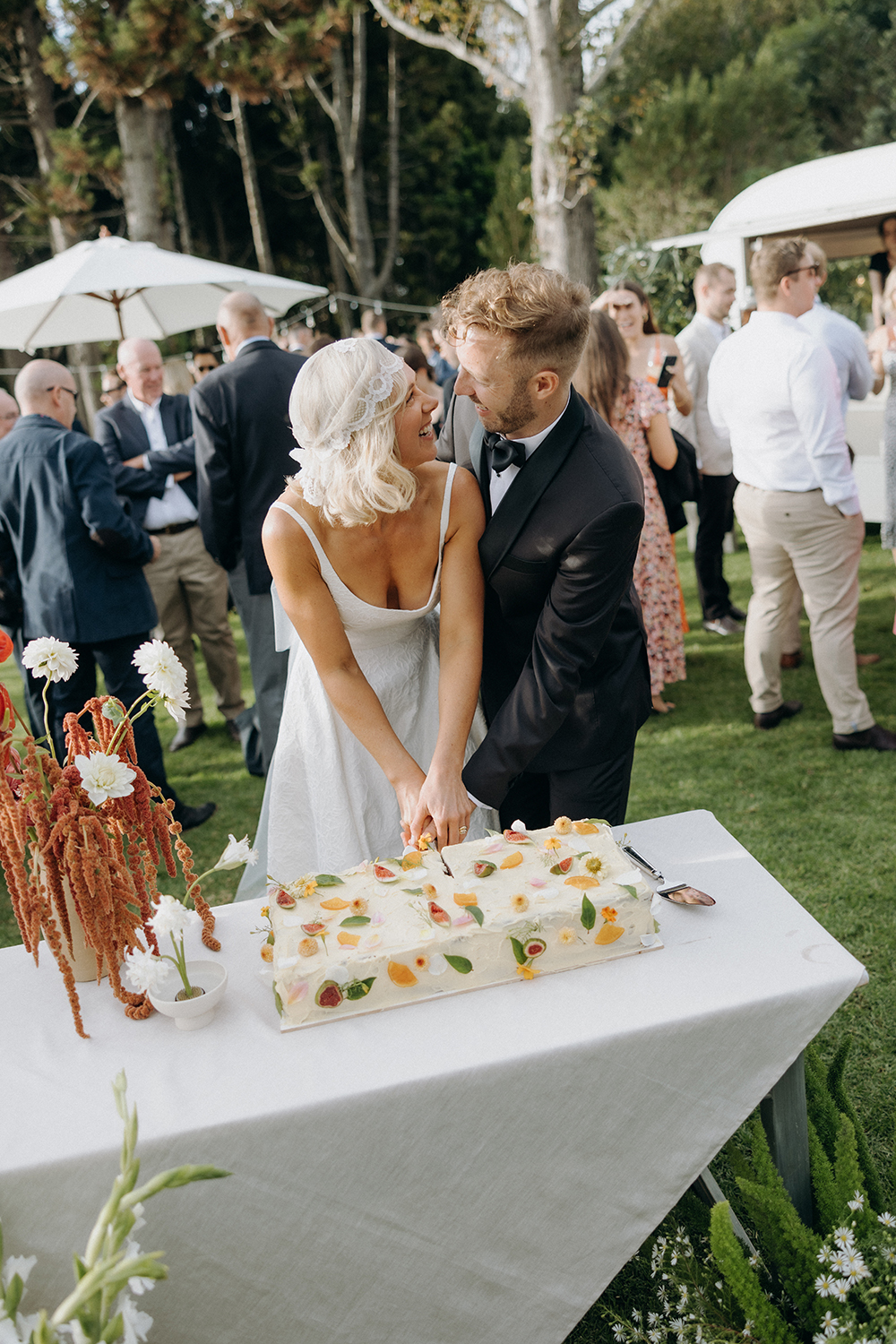 Natalie and her mum decorated the cake together on the morning of the wedding. Photo / Ana Galloway