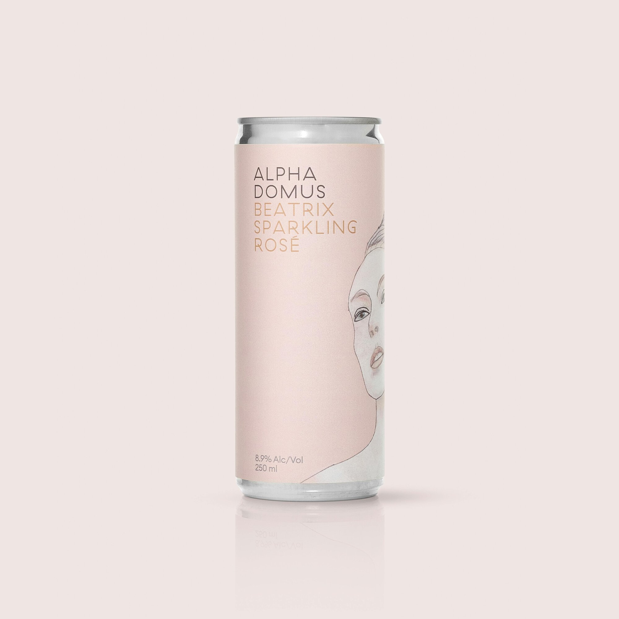 Alpha Domus Beatrix Sparkling Rose, 4-Pack Cans, $35