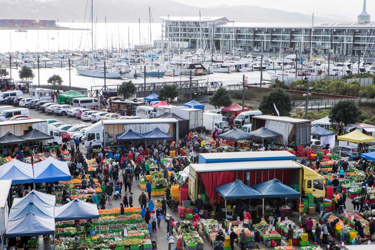 Harbourside Market on Wellington waterfront. Photo / WellingtonNZ