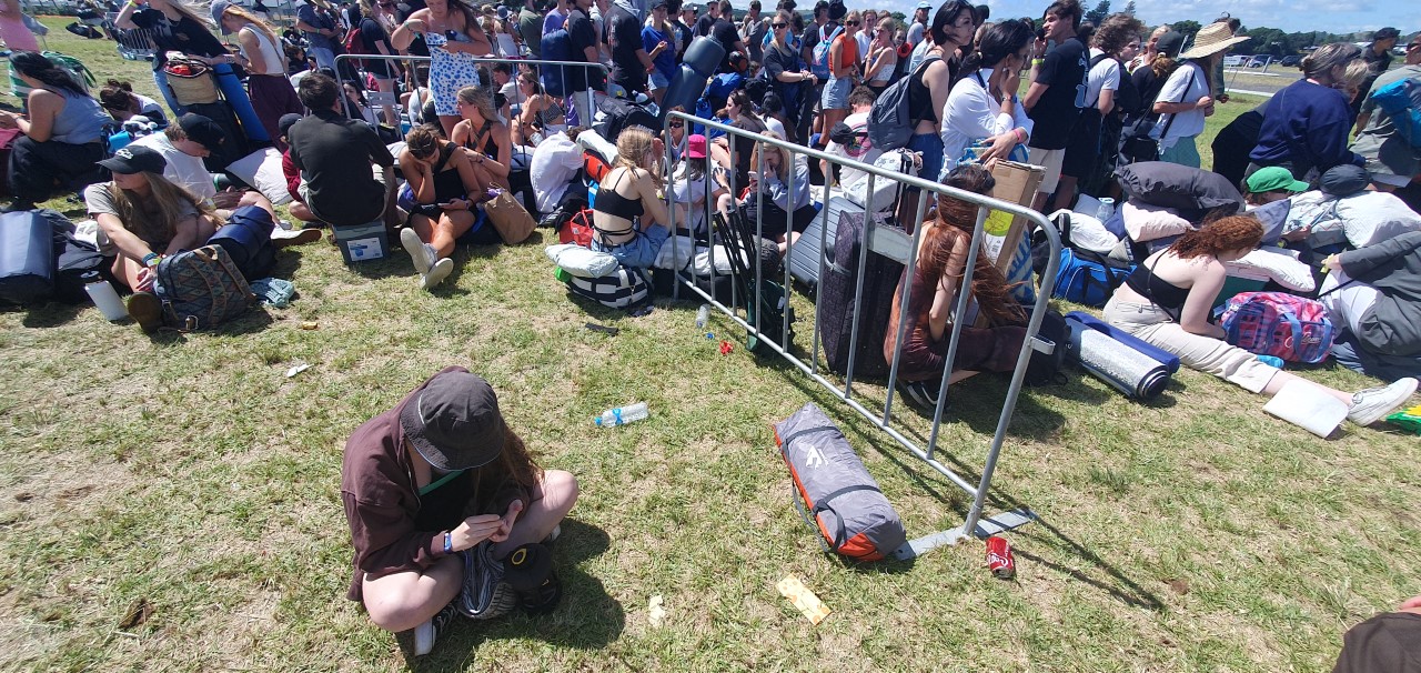 Soundsplash festival-goers last year were forced to wait for hours in the hot sun without water. Photo / Supplied