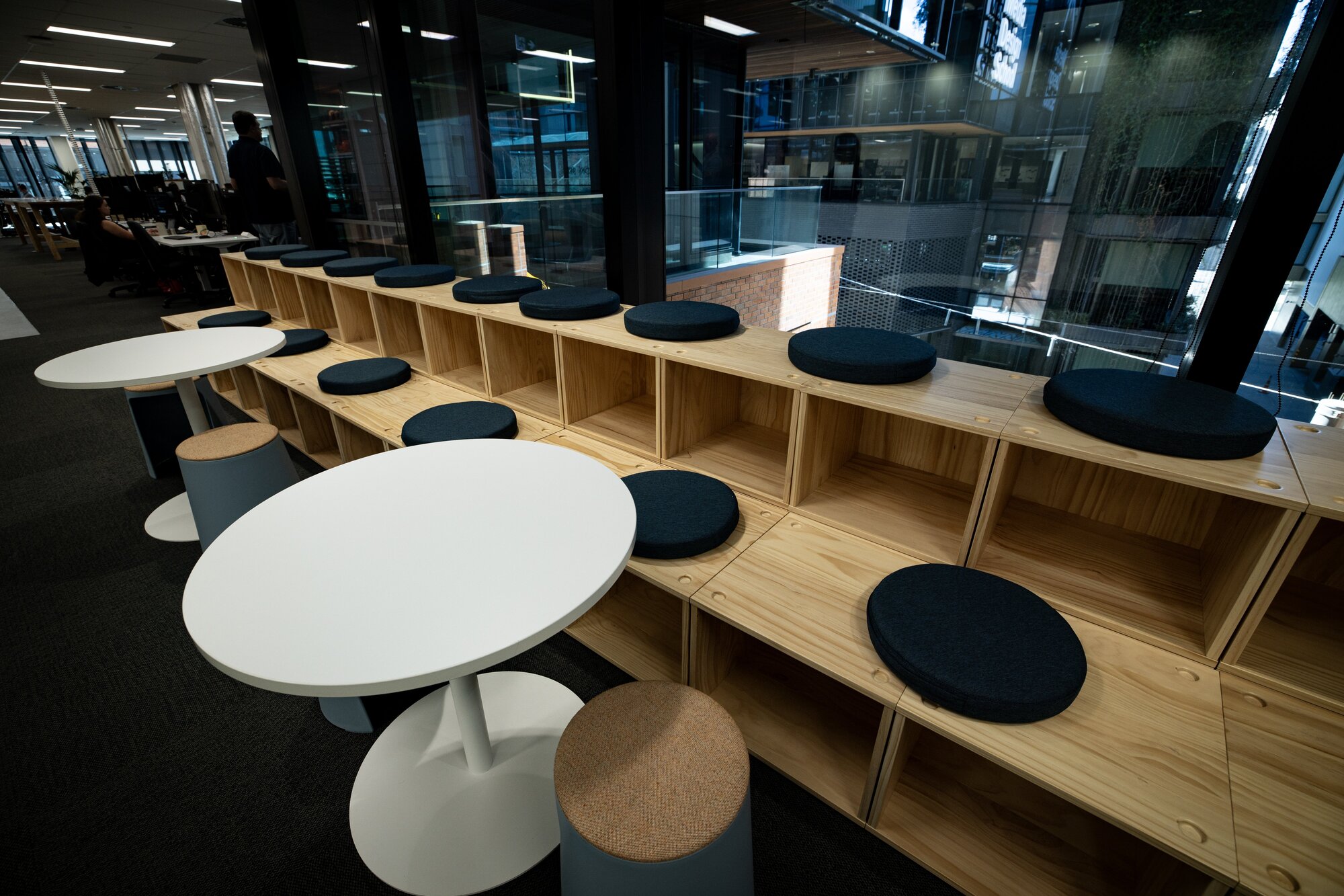 There are breakout and co-lab spaces at the new Beca House. Photo / Dean Purcell