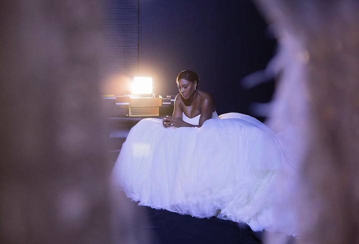 who designed serena williams wedding dress Serena Williams wore three wedding dresses to marry Alexis Ohanian