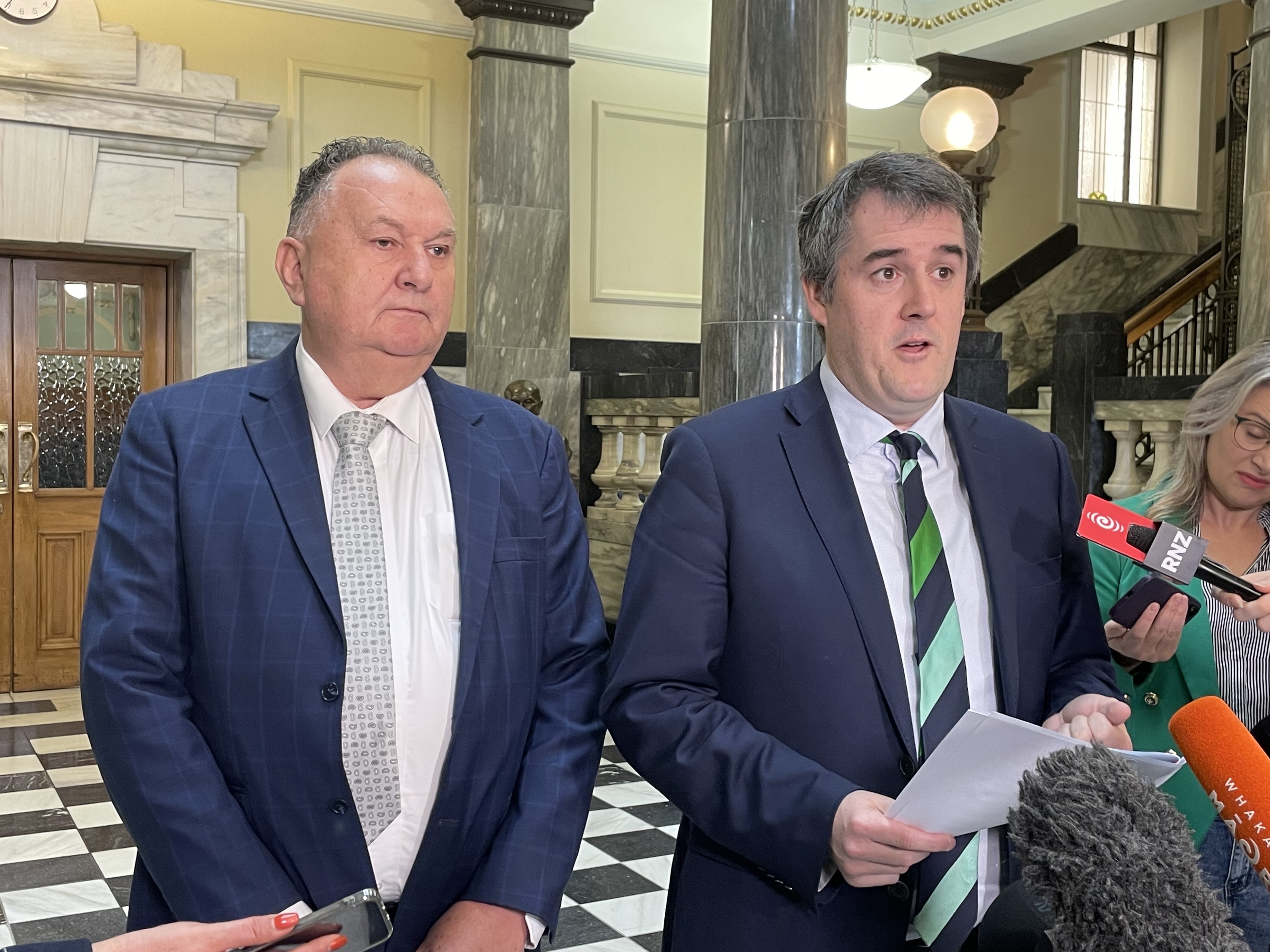 Infrastructure Minister Chris Bishop and Regional Economic Development Minister Shane Jones have faced heavy criticism over the Fast-Track Approvals Bill, and recently announced revisions. Photo / Claire Trevett