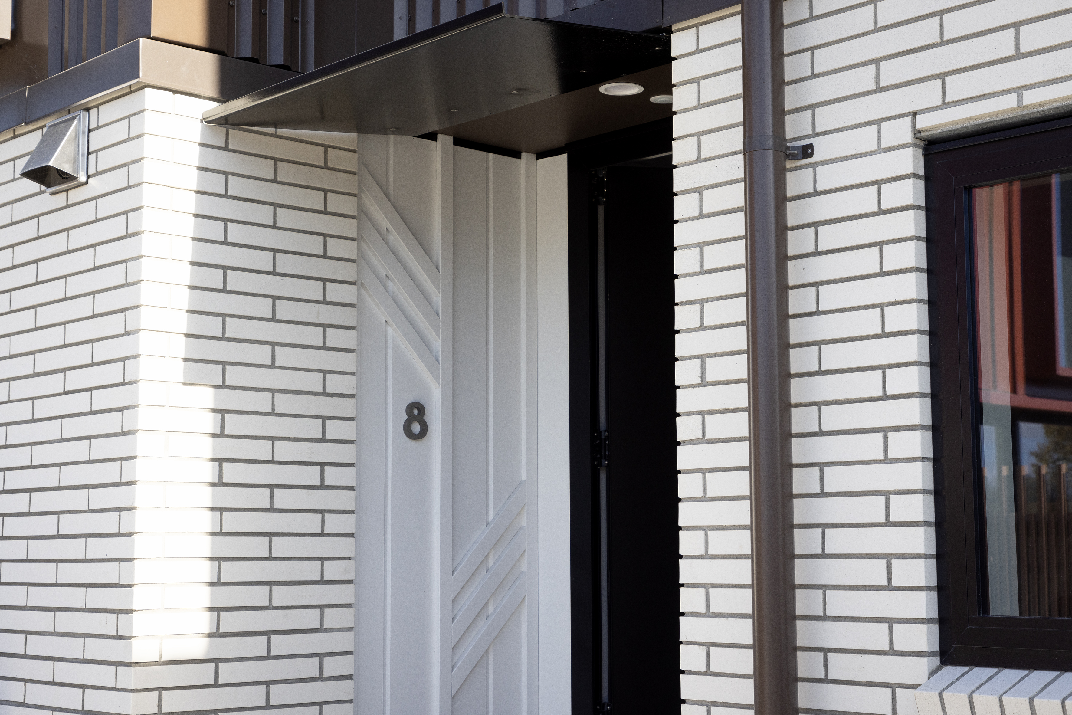 The front doors featuring the taki toru patterns. Photo / Andrew Warner