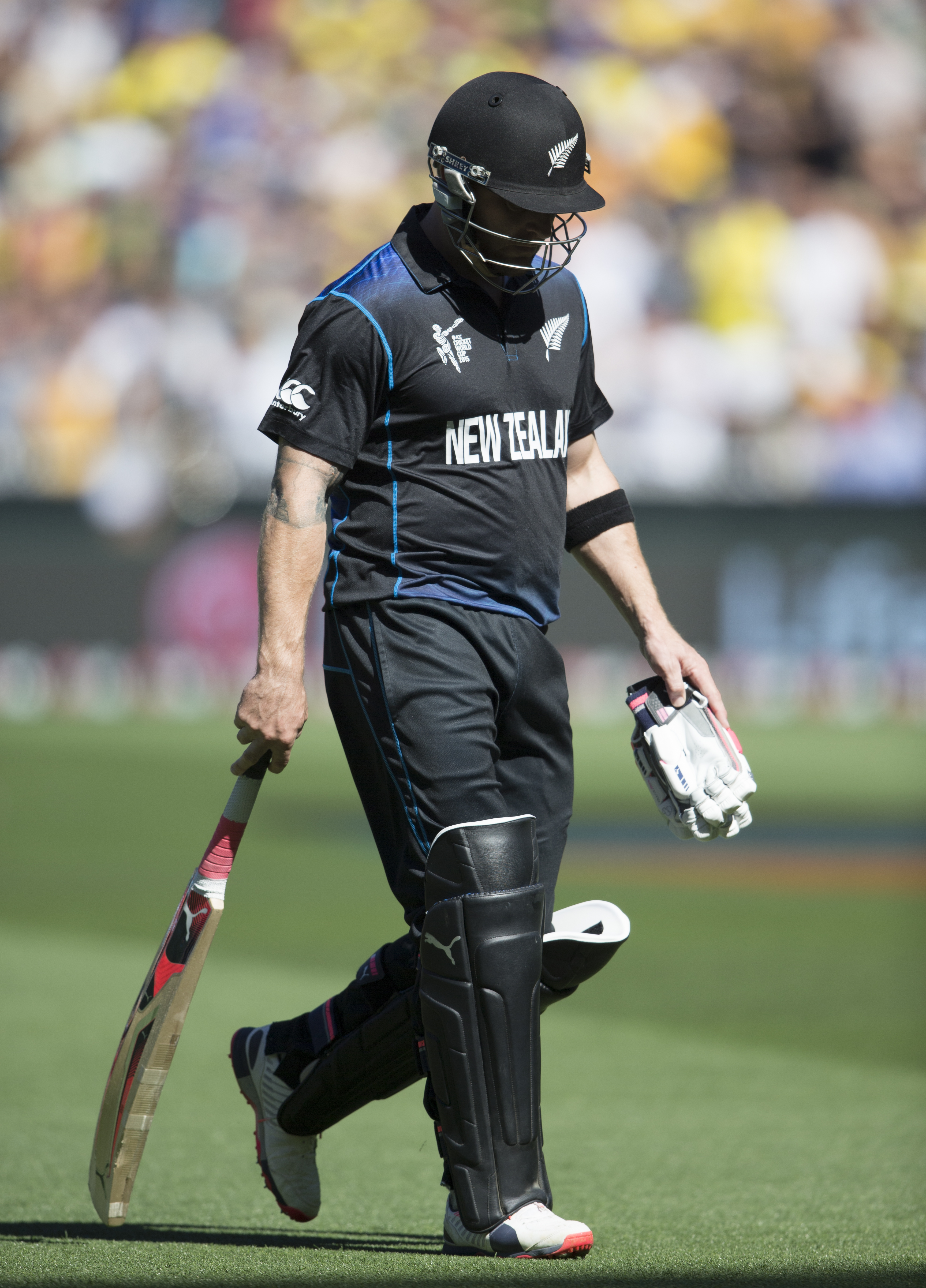 Brendon McCullum was dismissed for a duck in the first over. Photo / Brett Phibbs