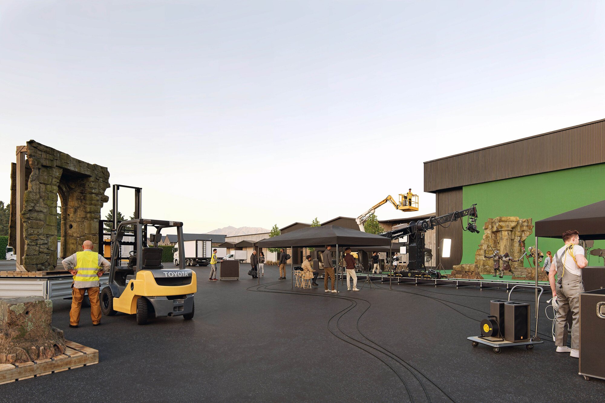 Winton Land plans this film studio at its Ayrburn hospitality precinct just outside Arrowtown. Photo / Winton Land