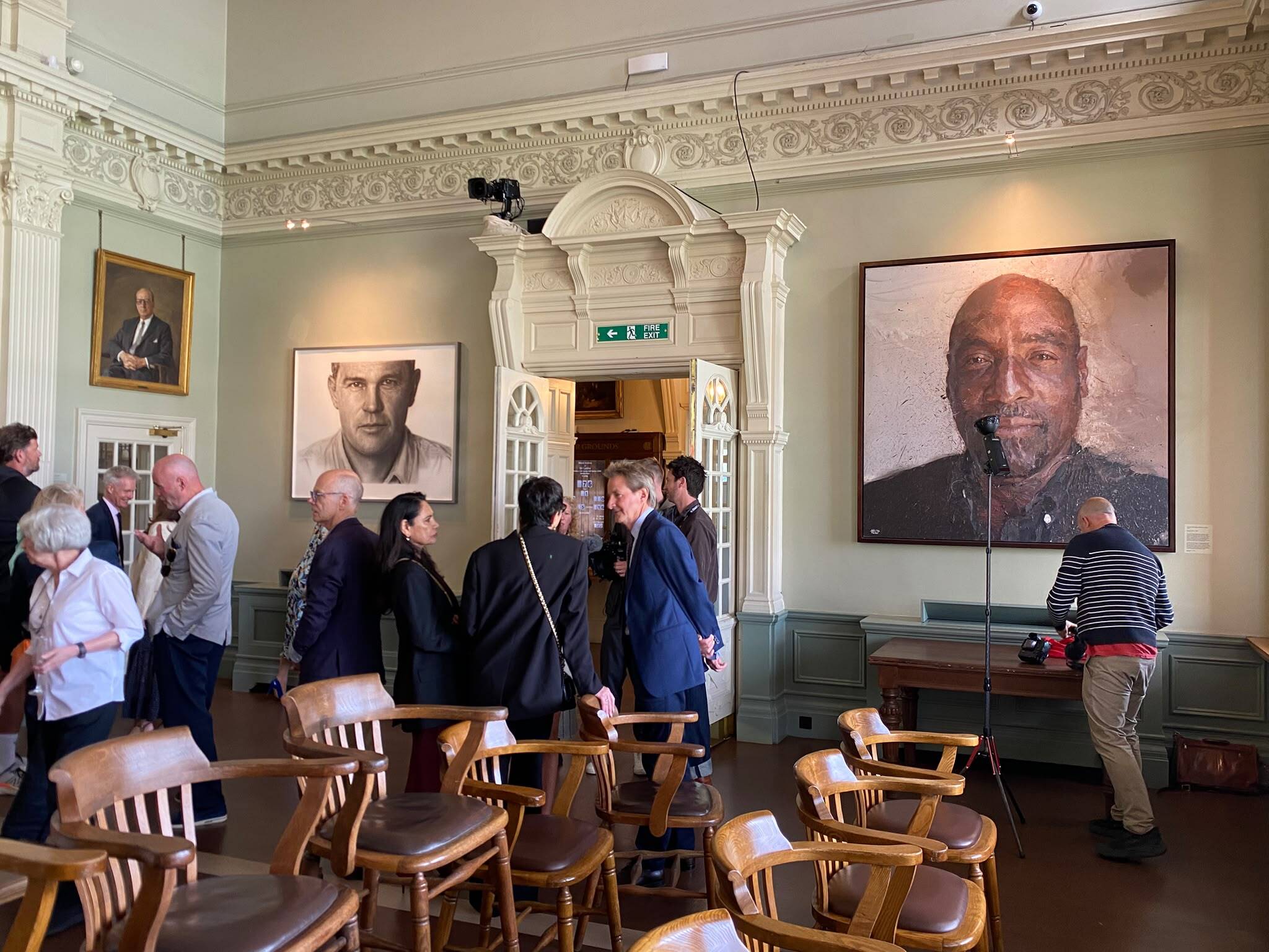 Martin Crowe portrait unveiled in the Lord’s Long Room ahead of New Zealand's first test against England. Photo / Andrew Alderson