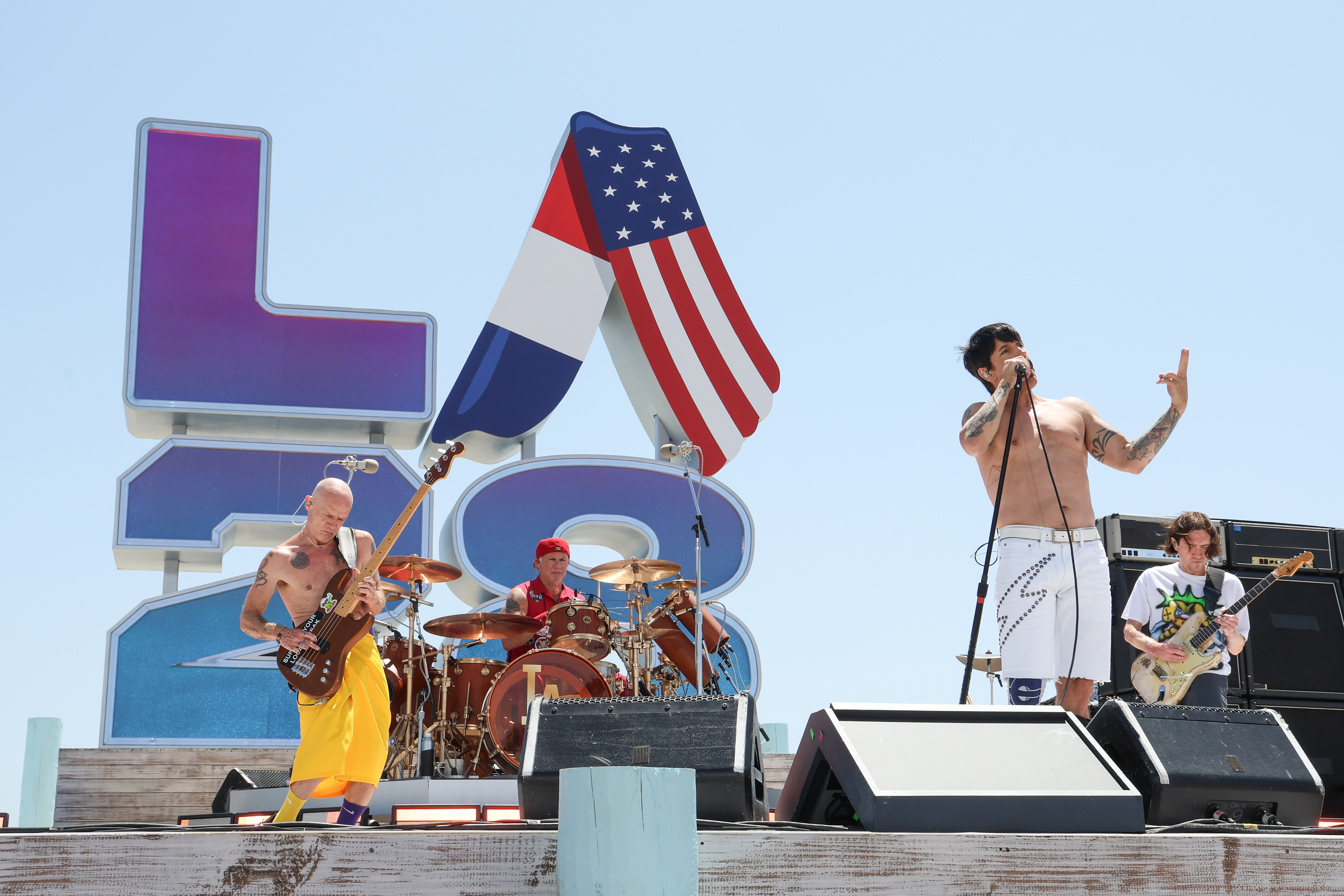 Red Hot Chili Peppers, Billie Eilish and Snoop Dogg all performed on Long Beach. Photo / Getty Images
