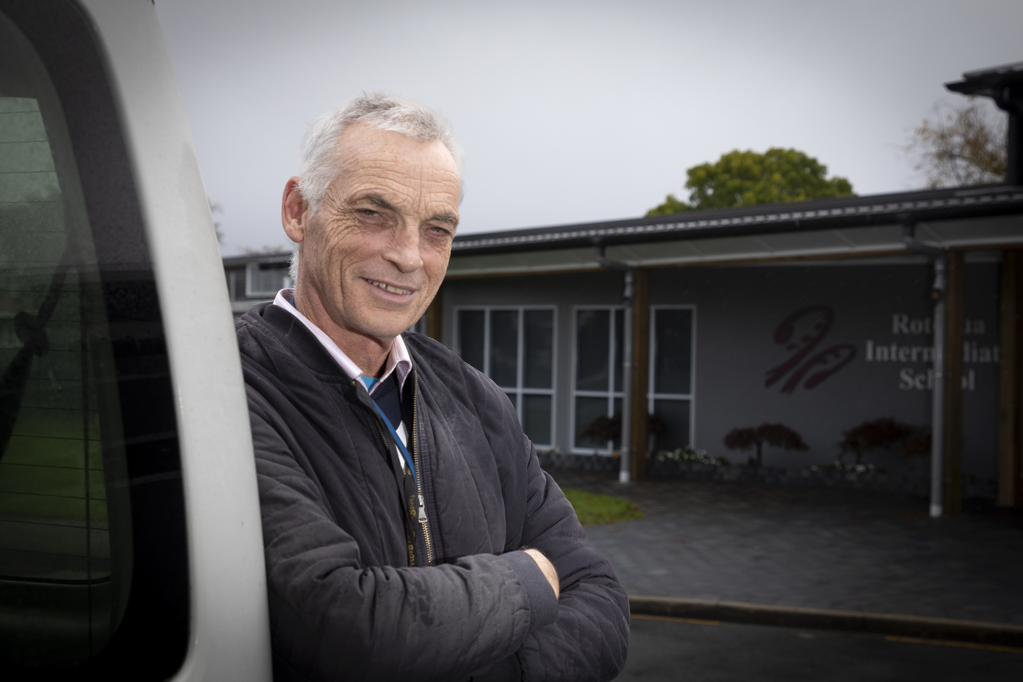 Dave Parry has clocked up 20 years at Rotorua Intermediate - travelling from Tauranga every day. Photo / Andrew Warner