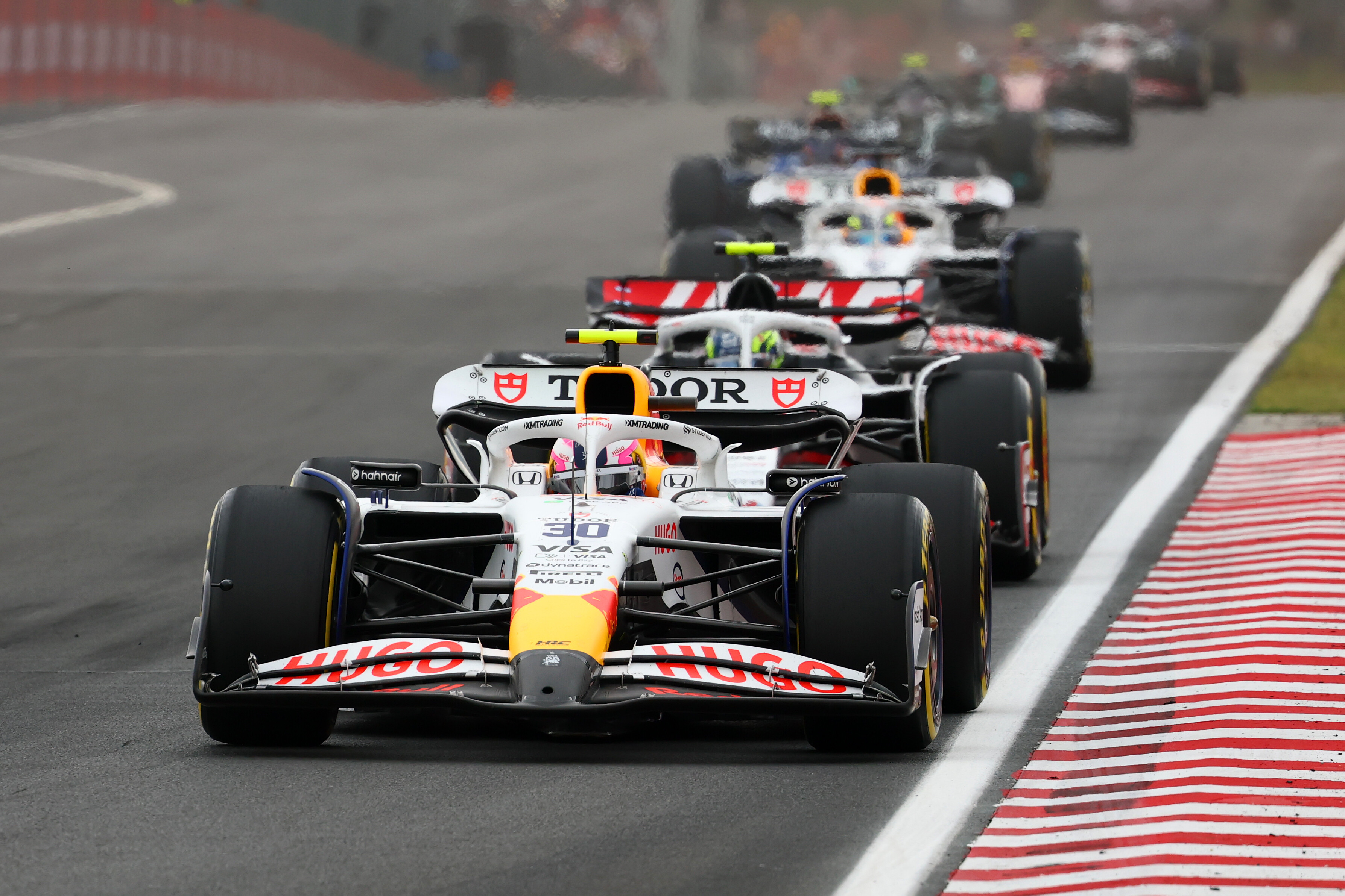 Liam Lawson at the Hungarian Grand Prix. Photo / Red Bull