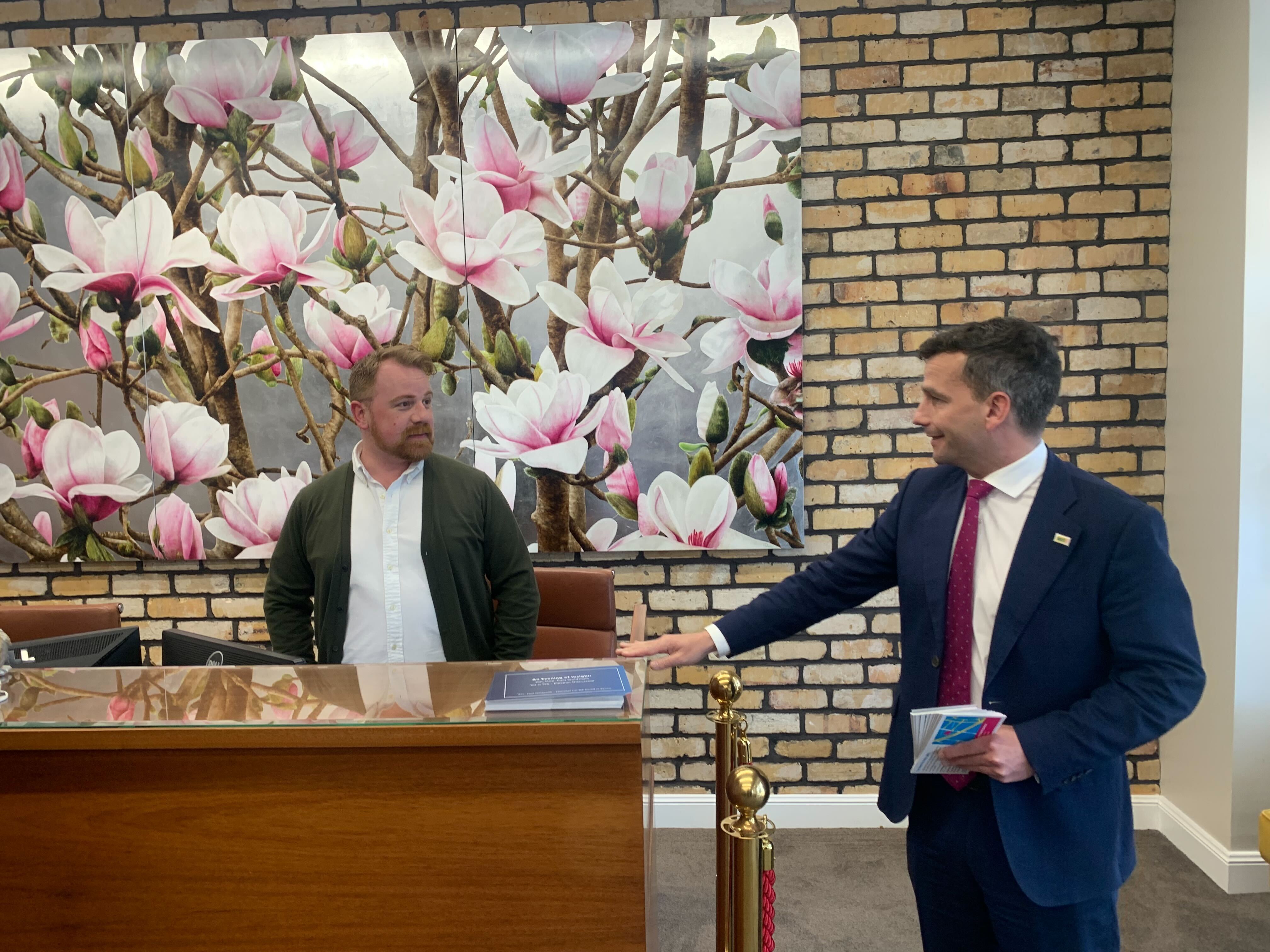 The entry to Ray White in Remuera, Auckland looked more akin to a hotel lobby rather than a real estate business. Photo / Adam Pearse