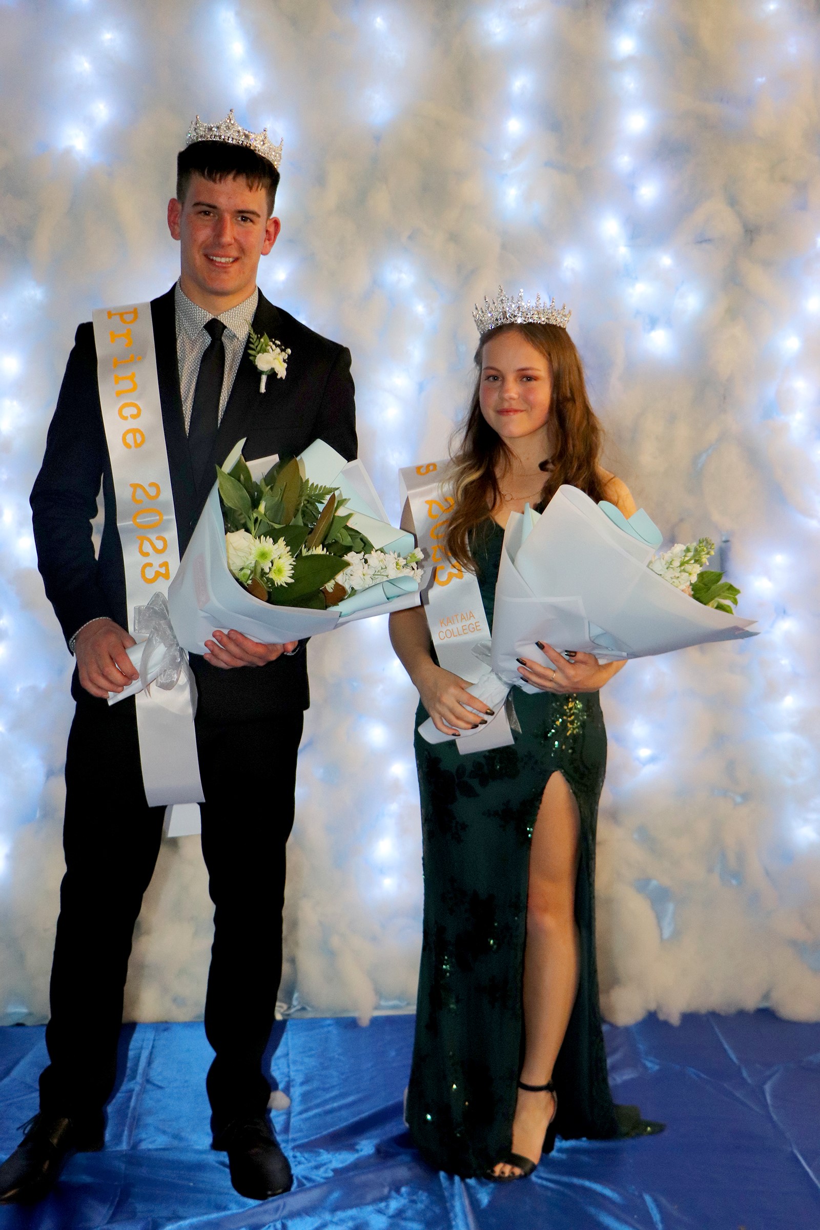 Prince of the ball was Ash Lucich, while the Princess was Zamara Marshall (shared with Ngarimu Parslow, not pictured). Photo / Lee Gamble Photography