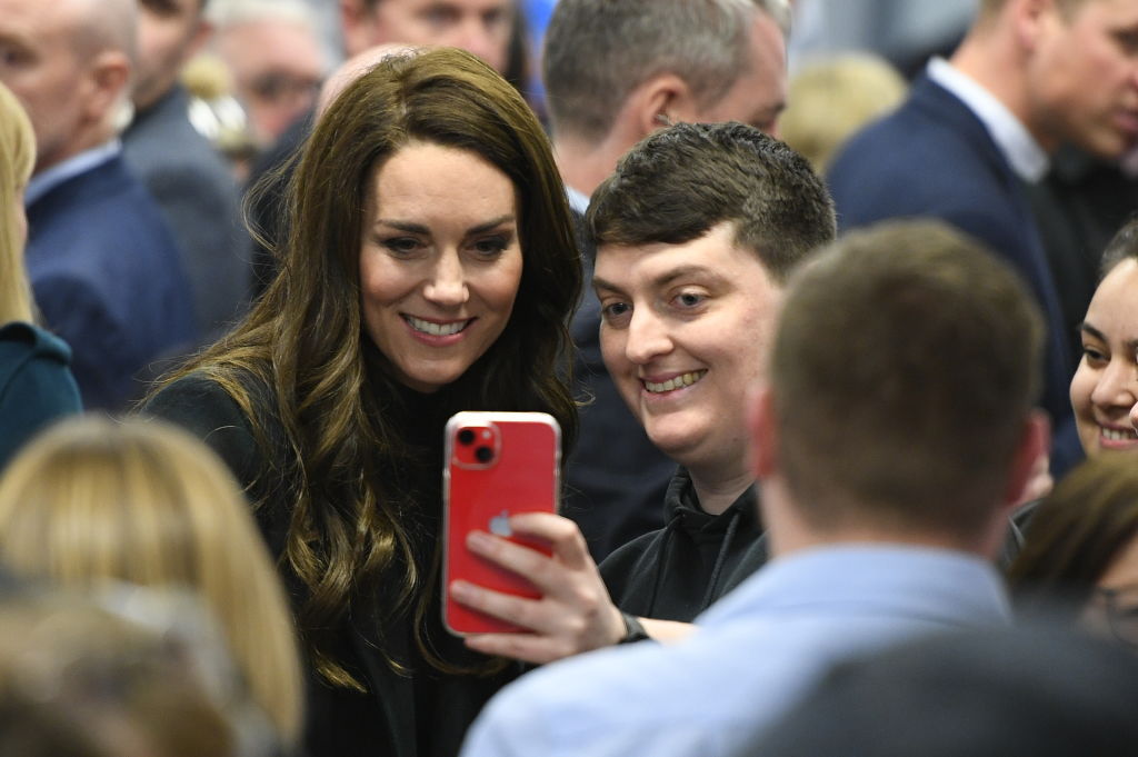 The Princess of Wales poses for a selfie with an adoring fan. Photo / Getty Images